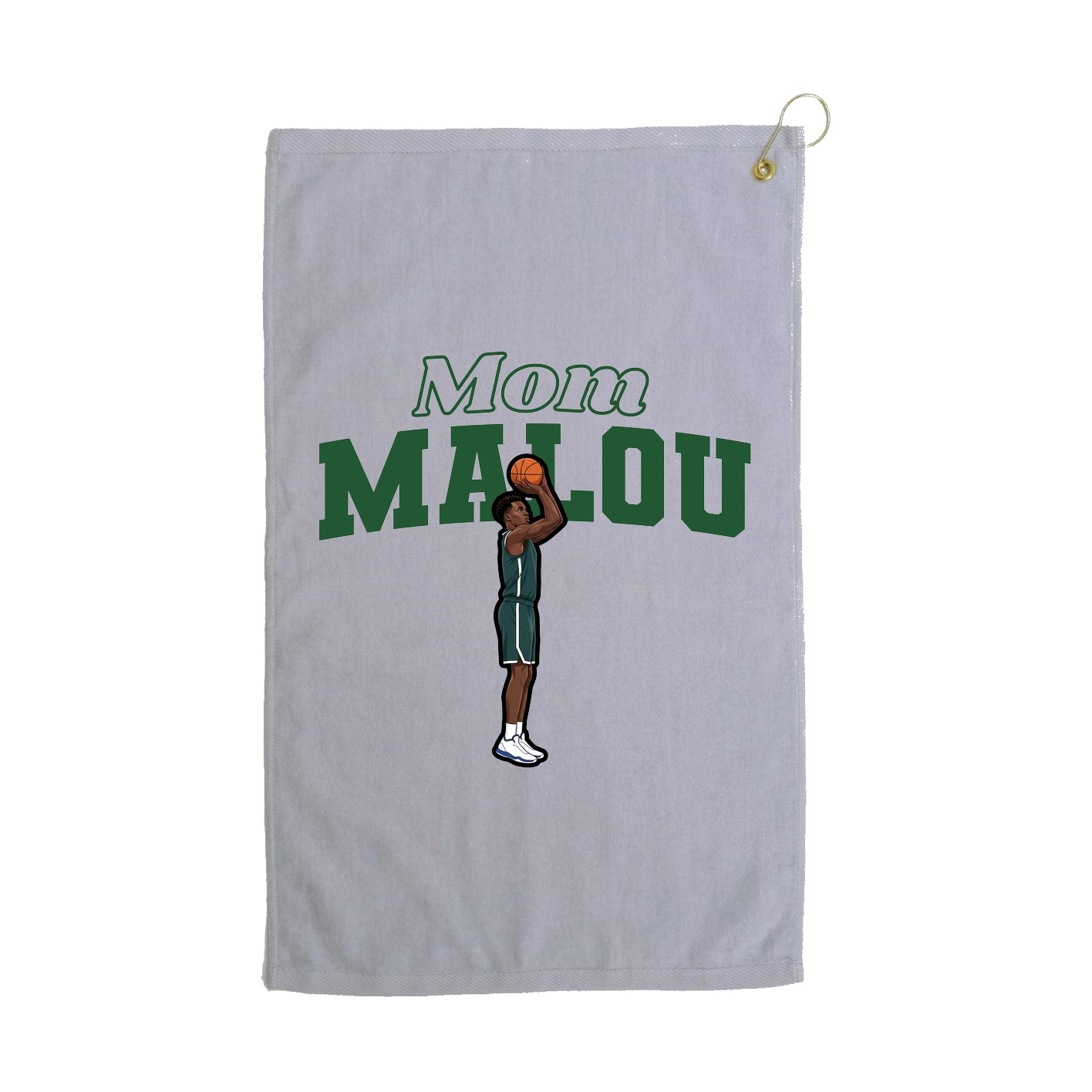 Golf Towel — Mothers Day Block in Grey
