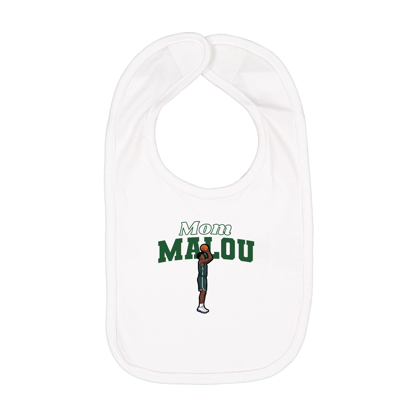 Infant Bib — Mothers Day Block in White