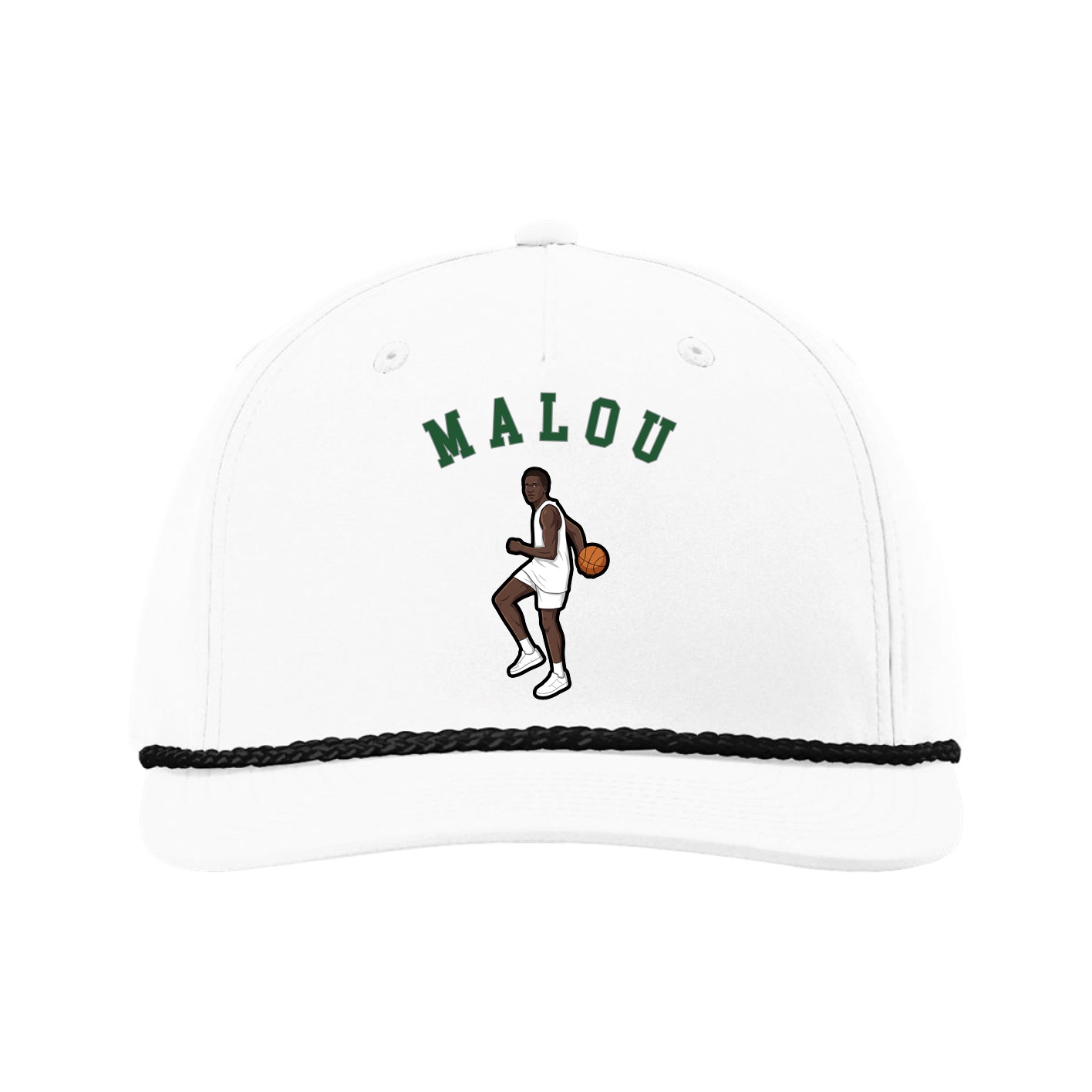 Five-Panel Classic Rope Cap — Shirsey Arch in White