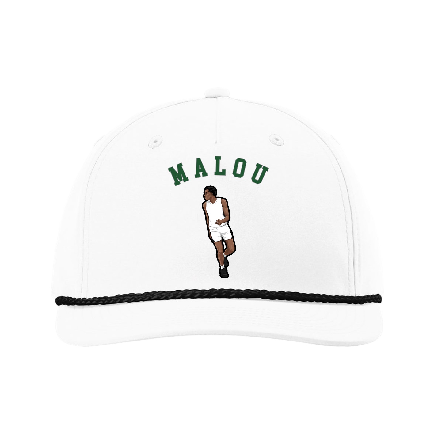 Five-Panel Classic Rope Cap — Shirsey Arch in White