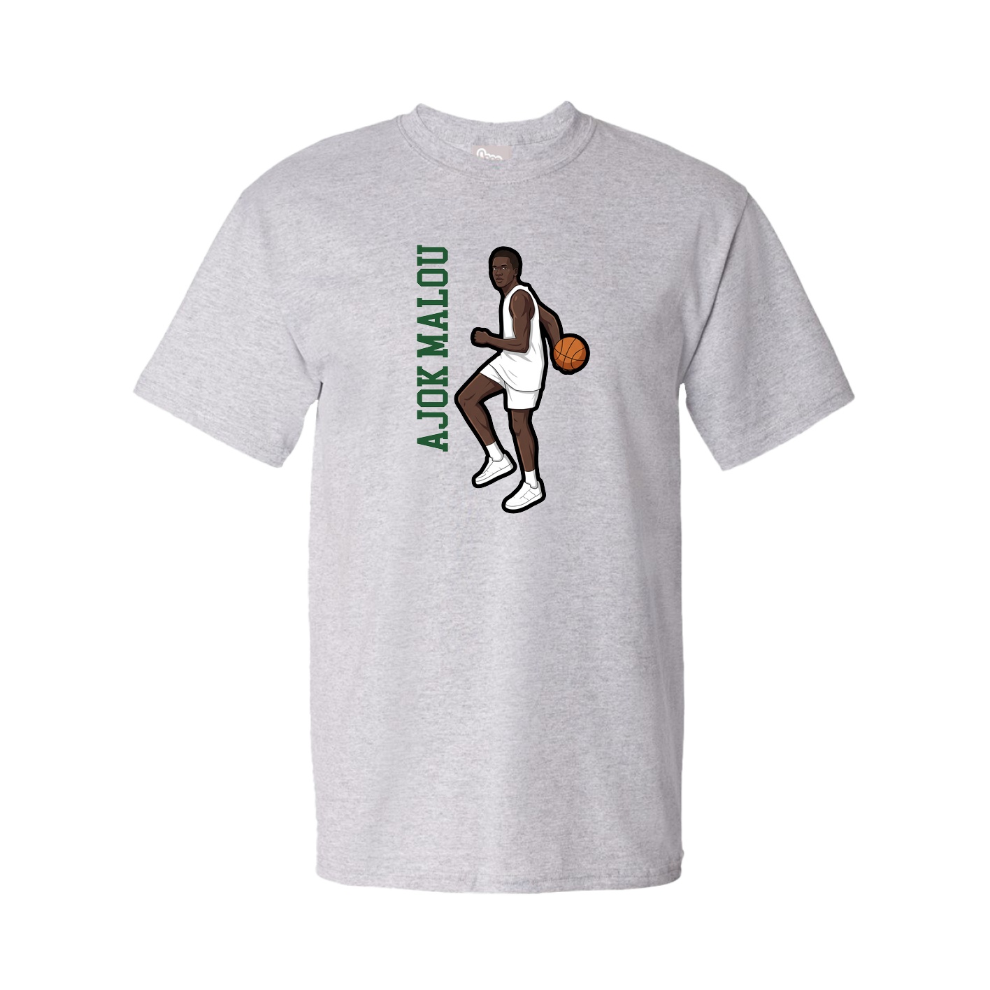 Tee — Name Vertical in Grey