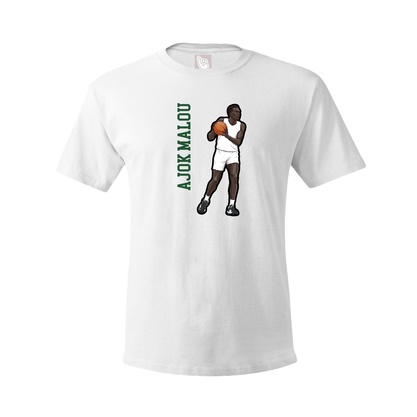 Youth Tee — Name Vertical in White
