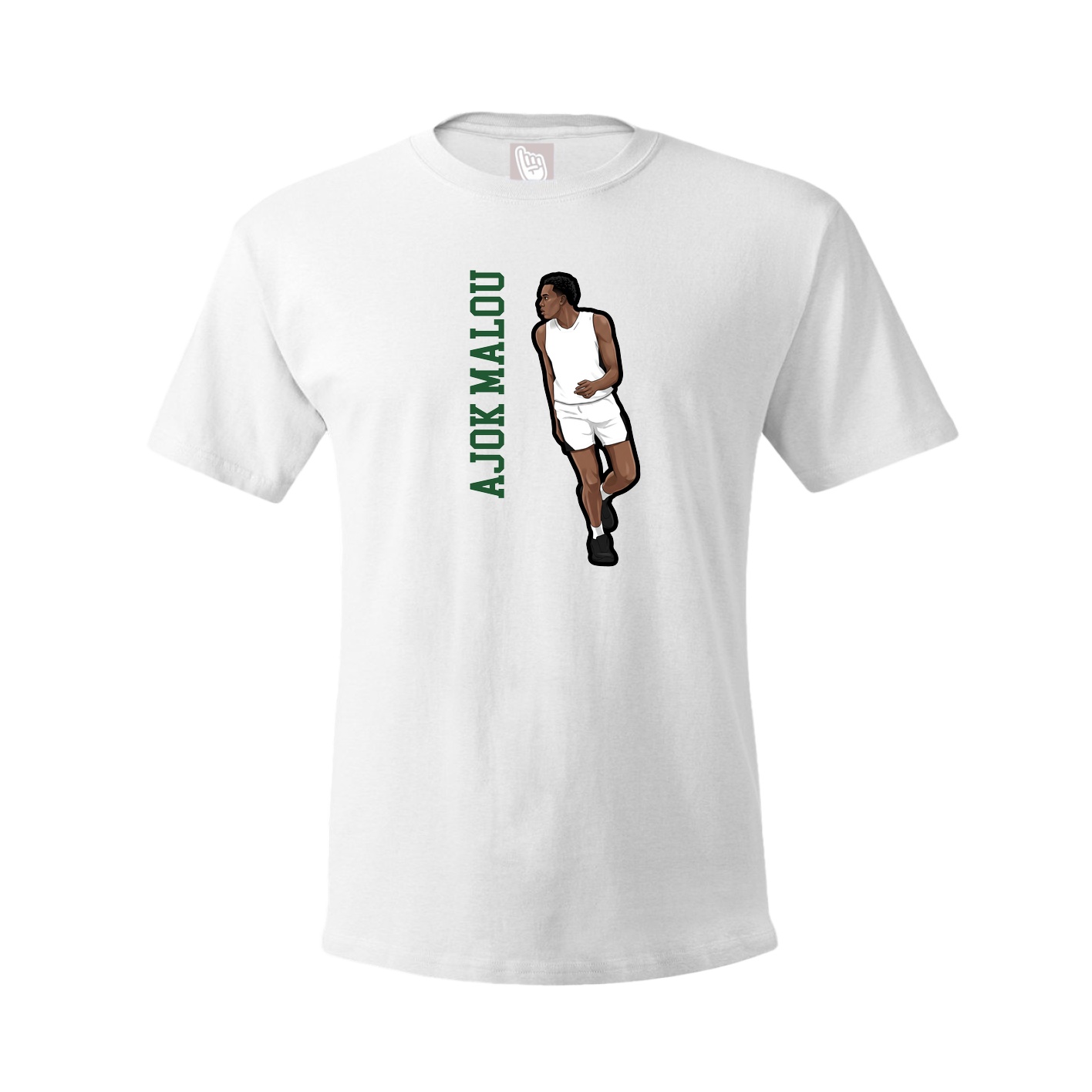 Tee — Name Vertical in White