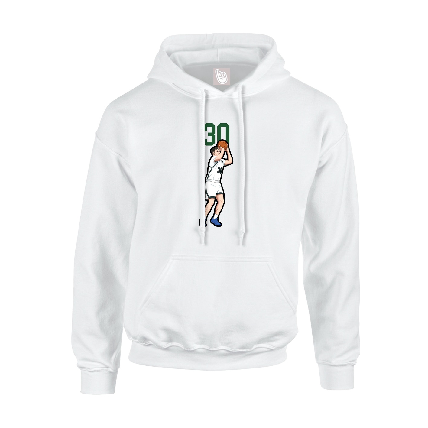 Hoodie — Number Top in White