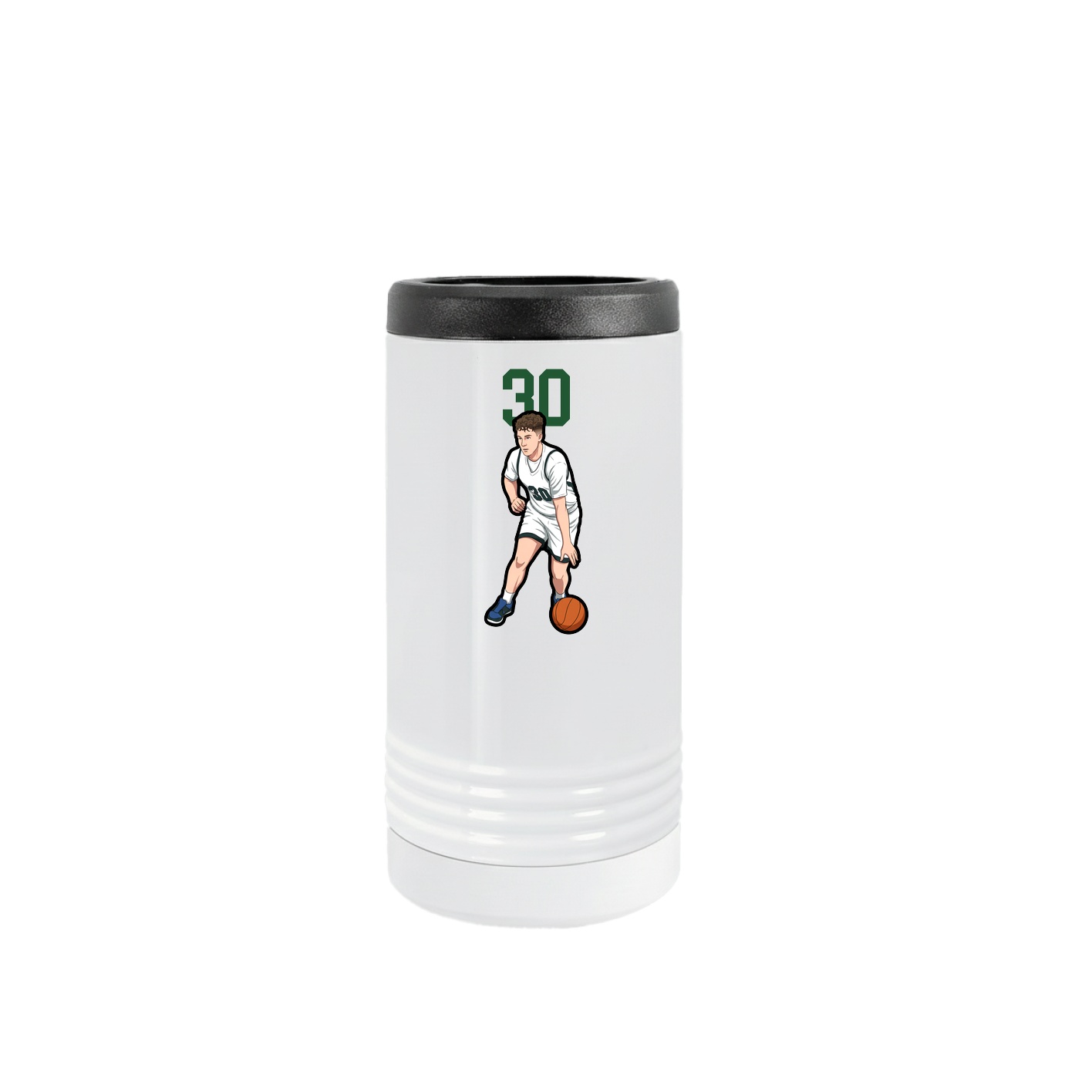Slim Beverage Holder — Number Top in White