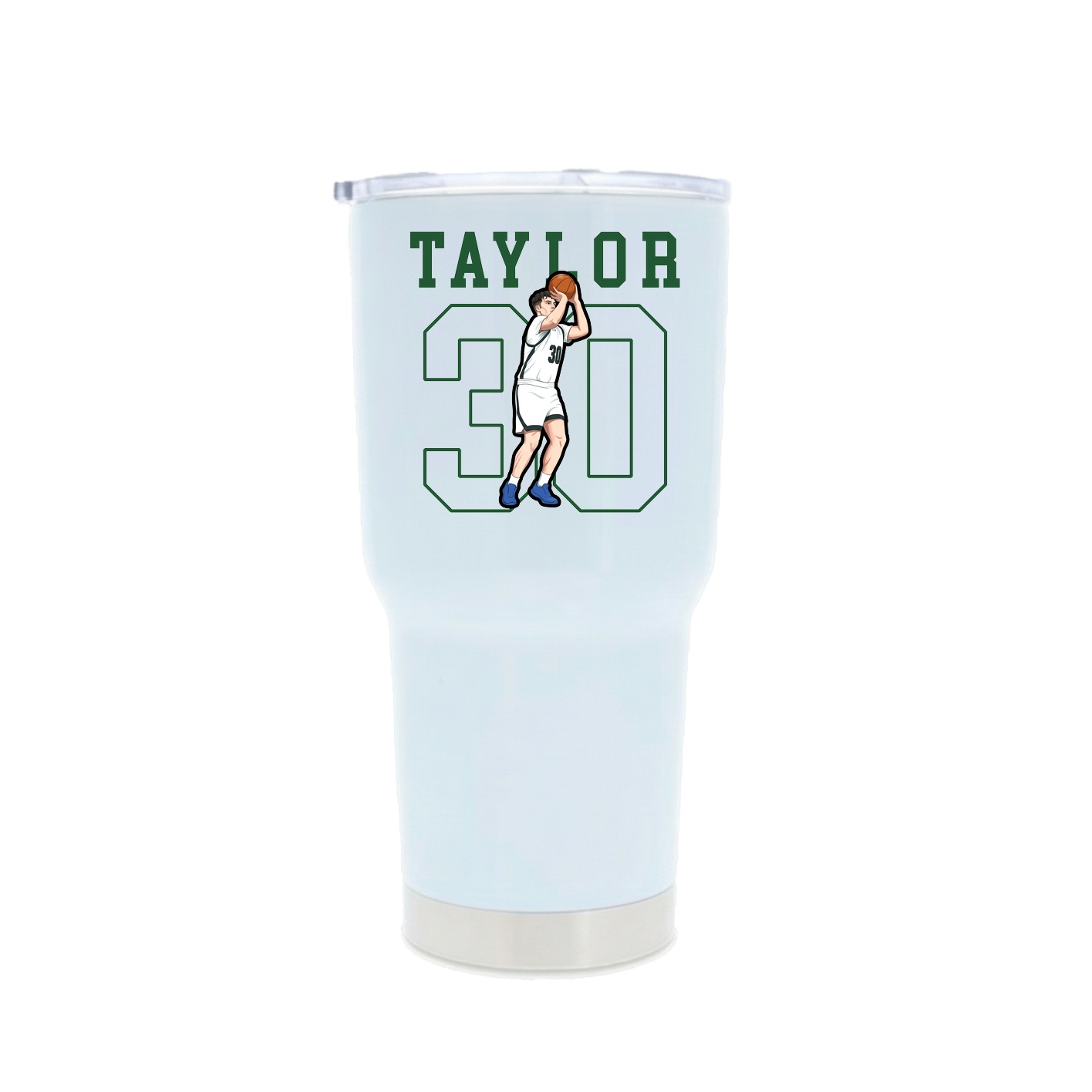 30oz Stainless Steel Tumbler — Shirsey in White