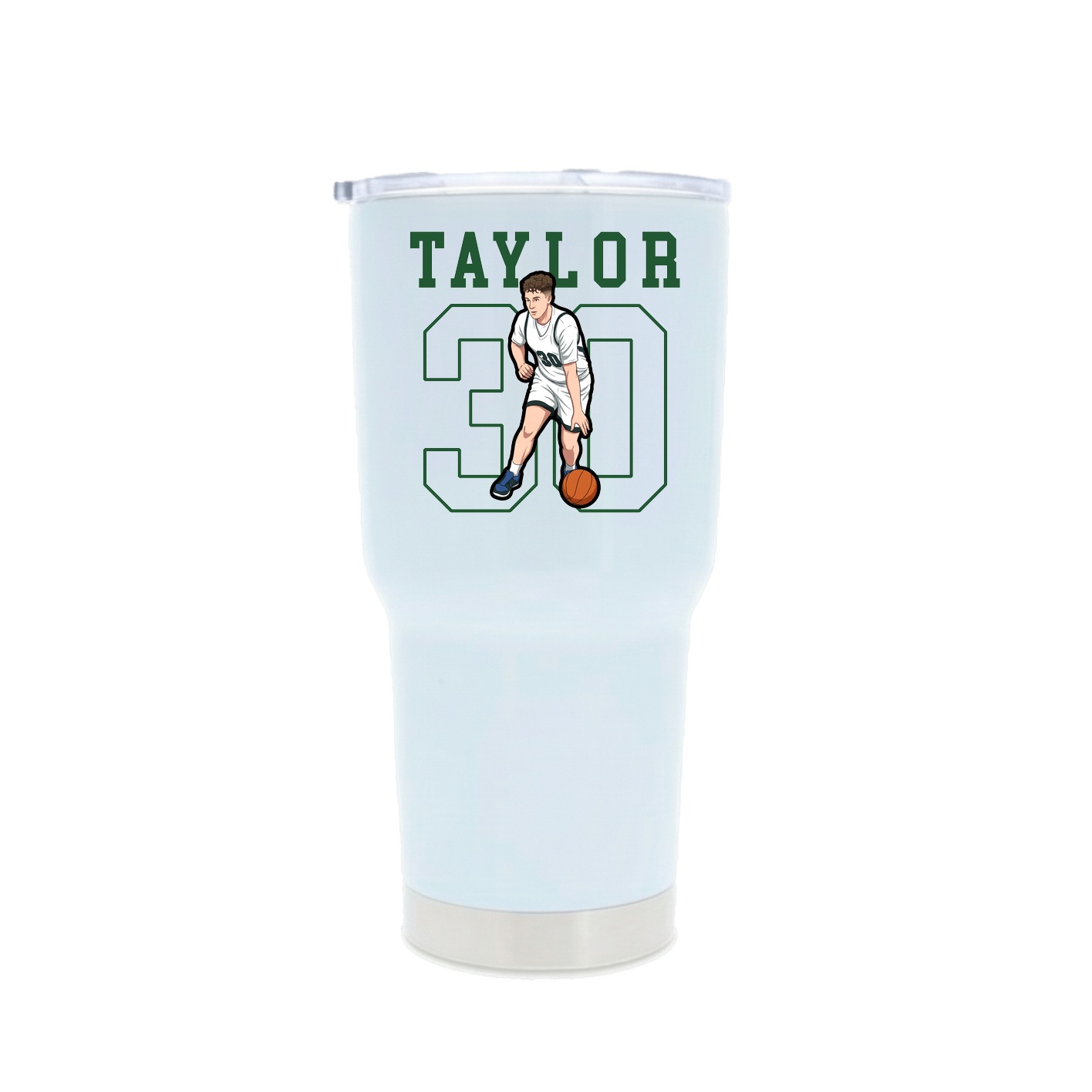 30oz Stainless Steel Tumbler — Shirsey in White