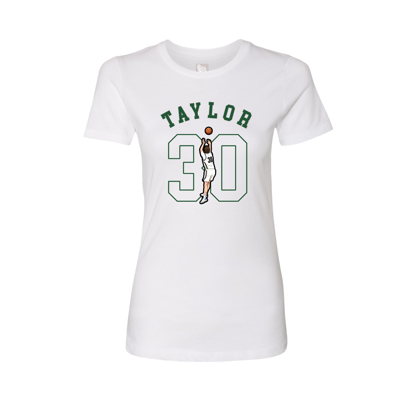 Fitted Women's Tee — Shirsey Arch in White