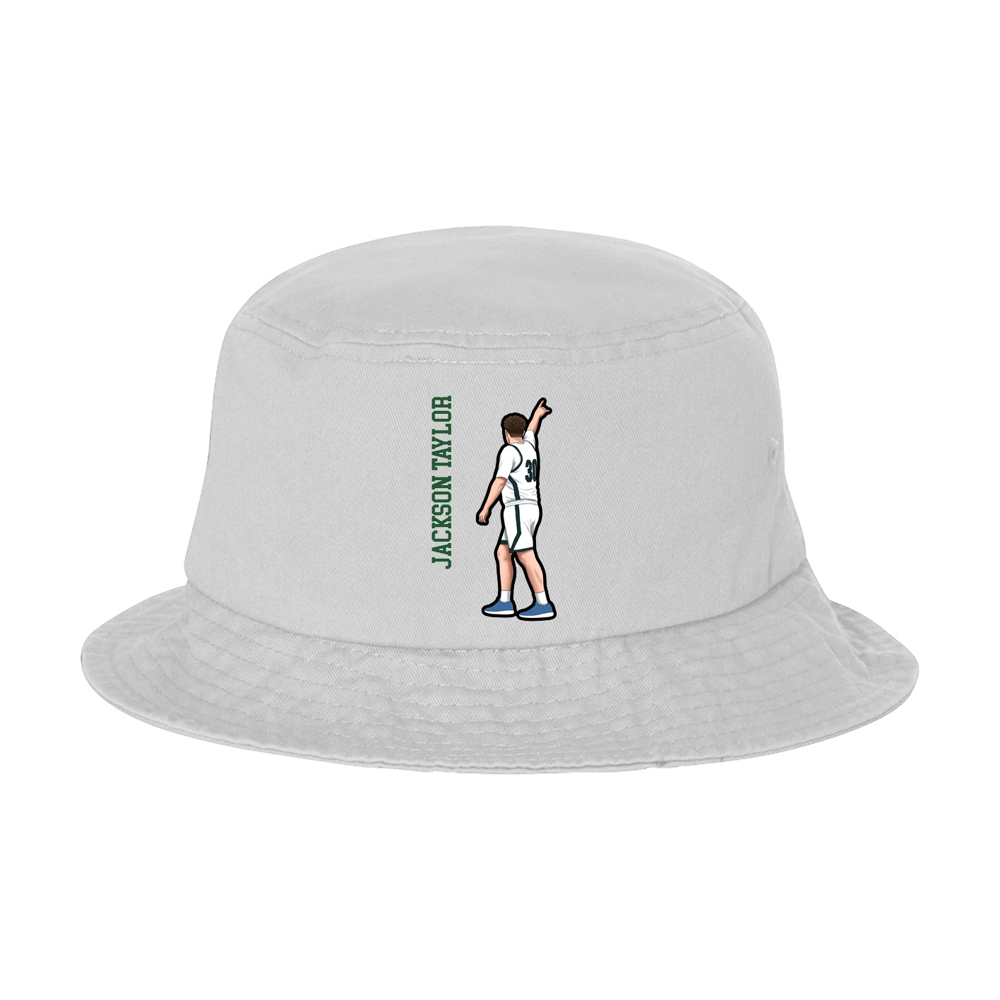 Bucket Cap — Name Vertical in White