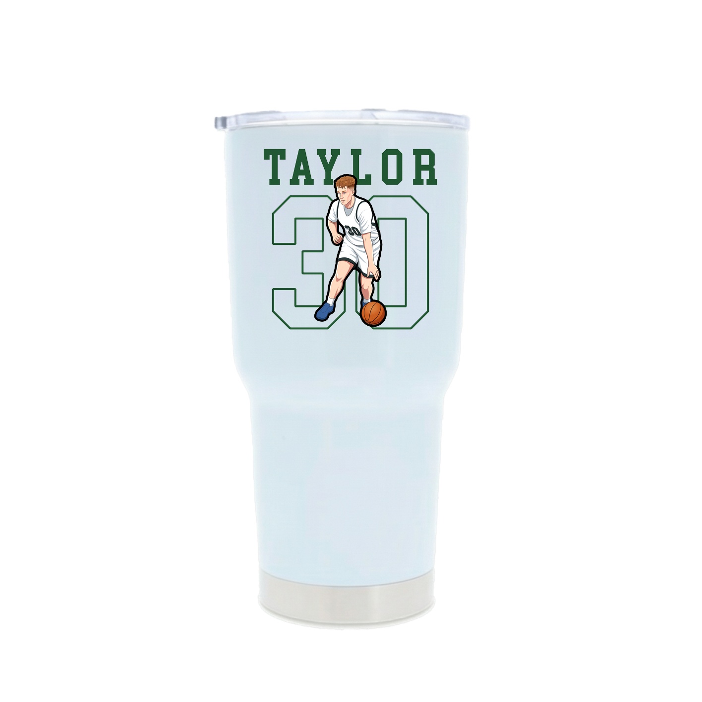 30oz Stainless Steel Tumbler — Shirsey in White