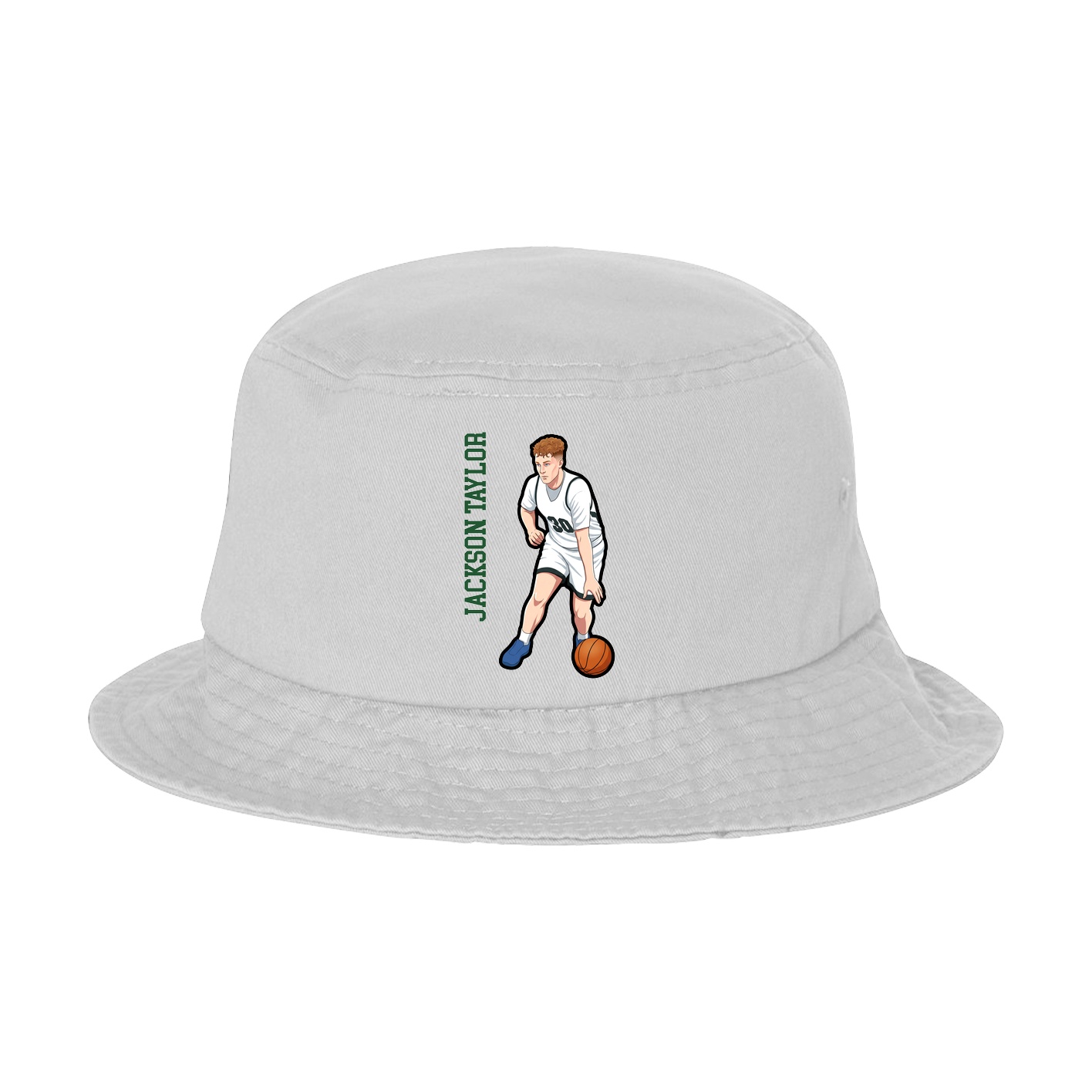 Bucket Cap — Name Vertical in White