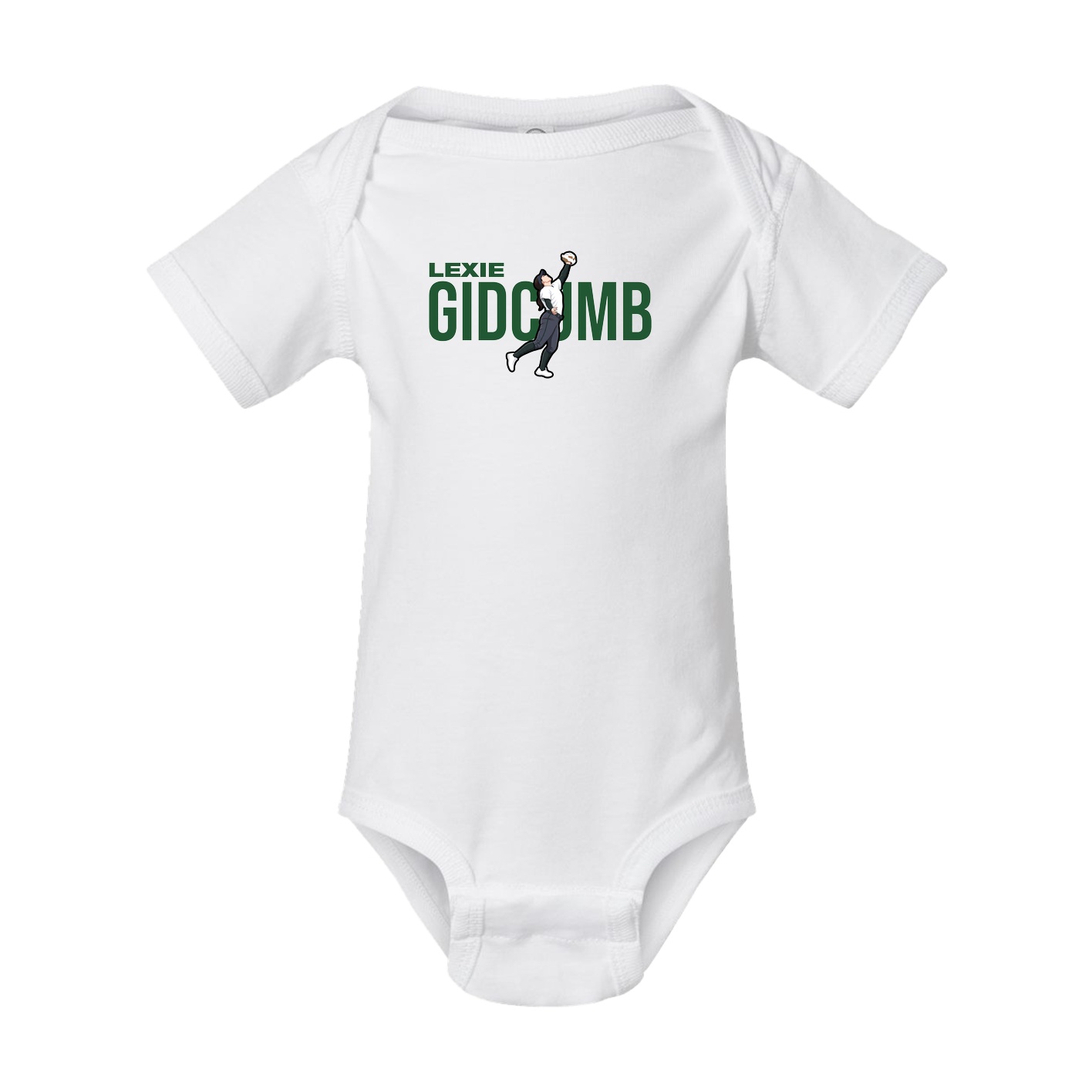 Baby Onesie — Player Name in White