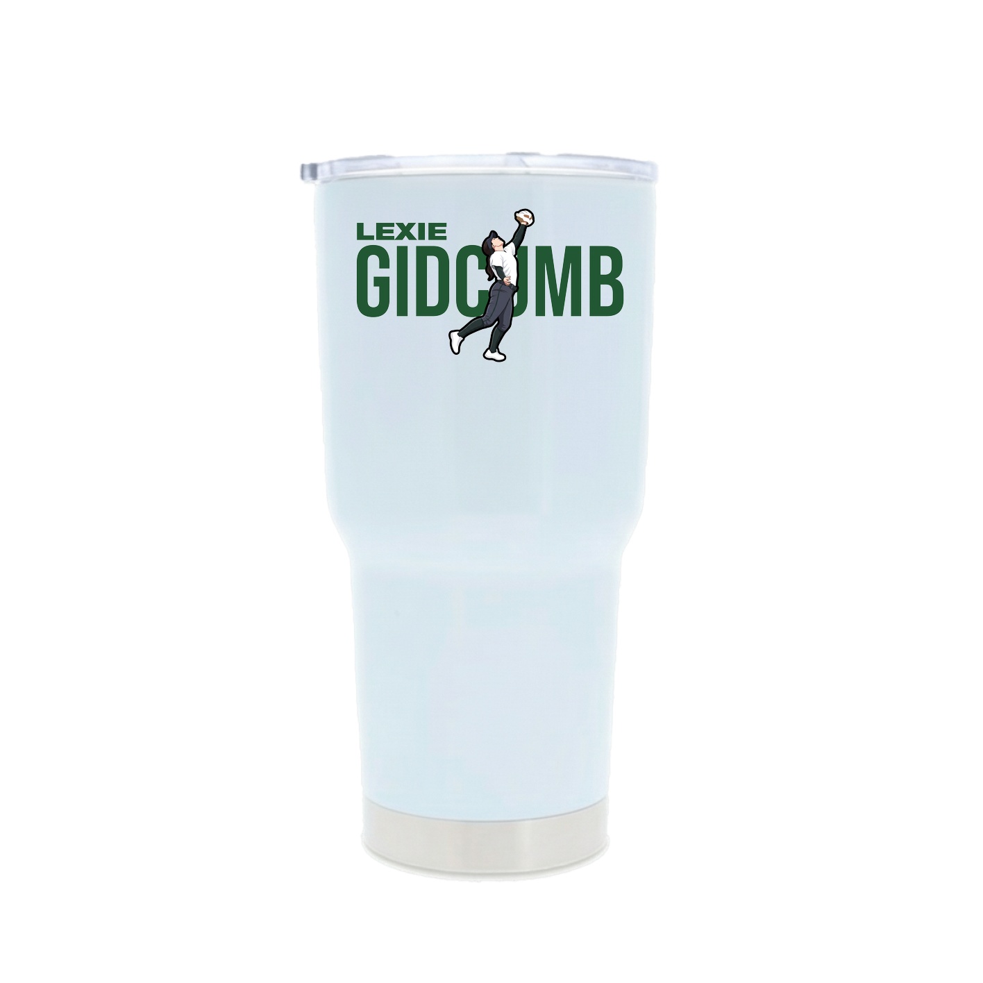 30oz Stainless Steel Tumbler — Player Name in White