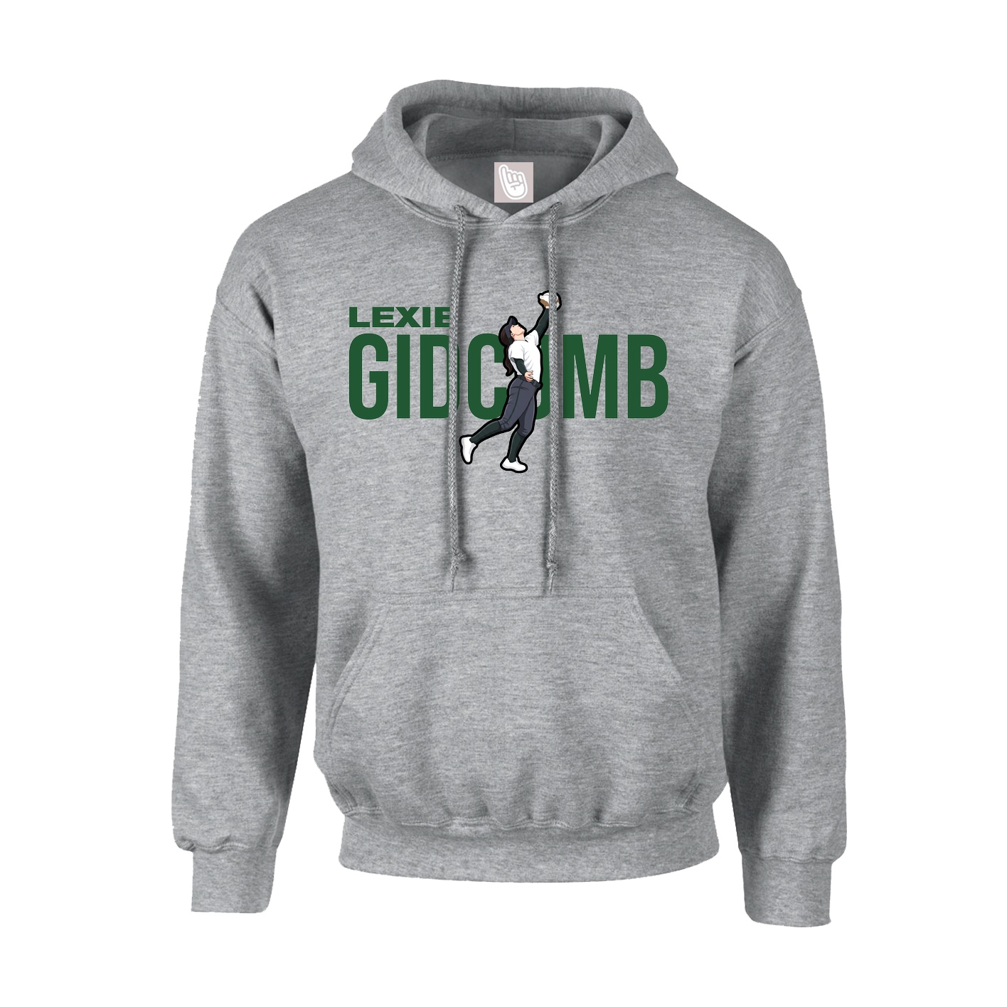 Youth Hoodie — Player Name in Grey
