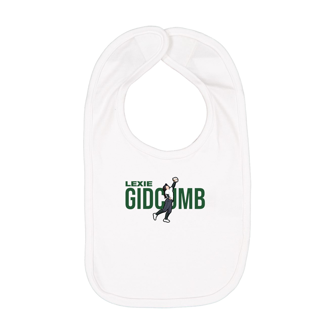 Infant Bib — Player Name in White