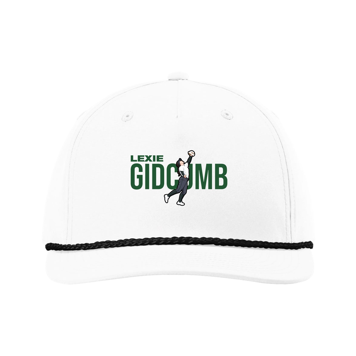 Five-Panel Classic Rope Cap — Player Name in White