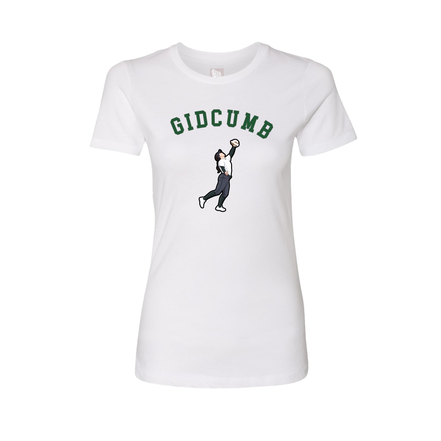 Fitted Women's Tee — Shirsey Arch in White