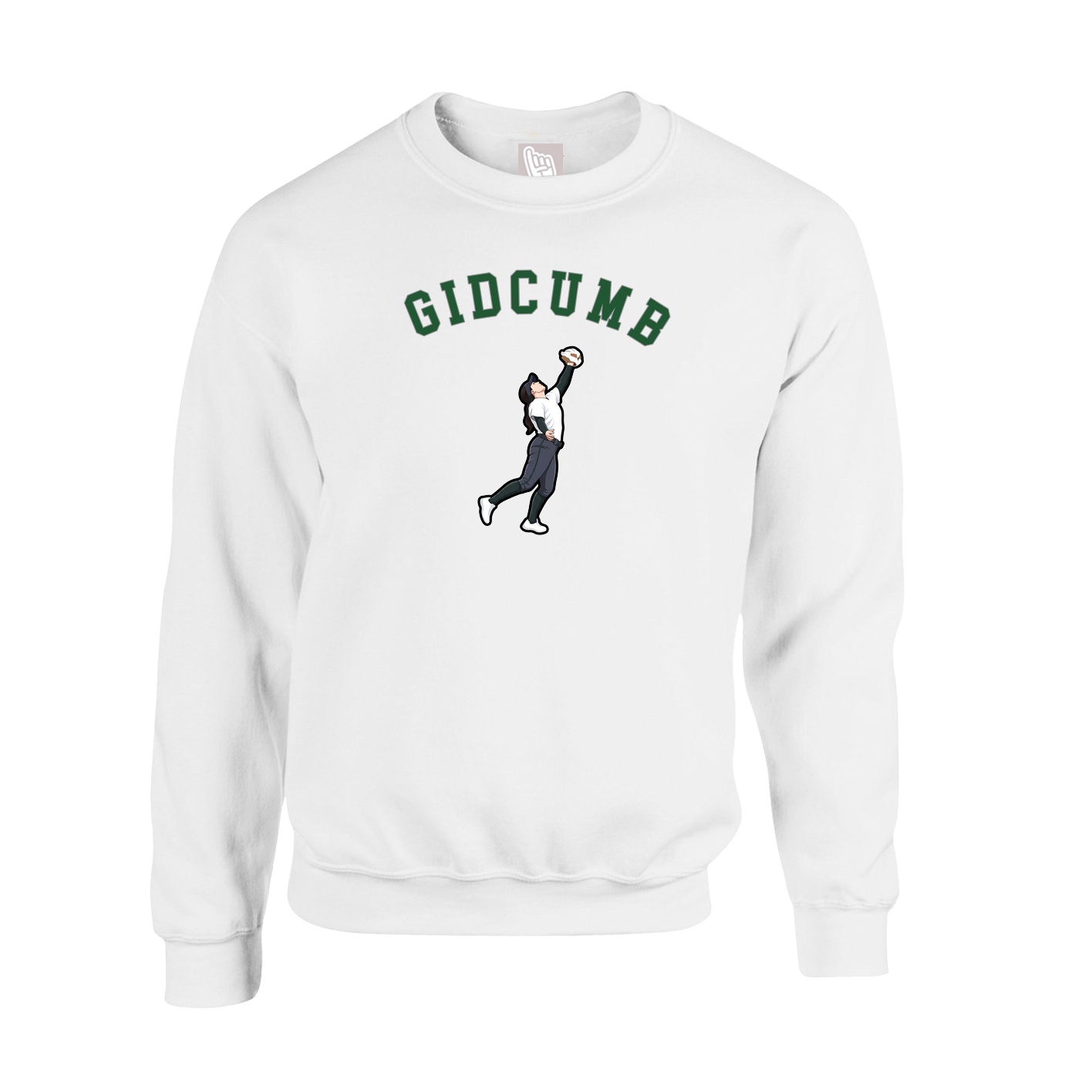Fleece Crew — Shirsey Arch in White