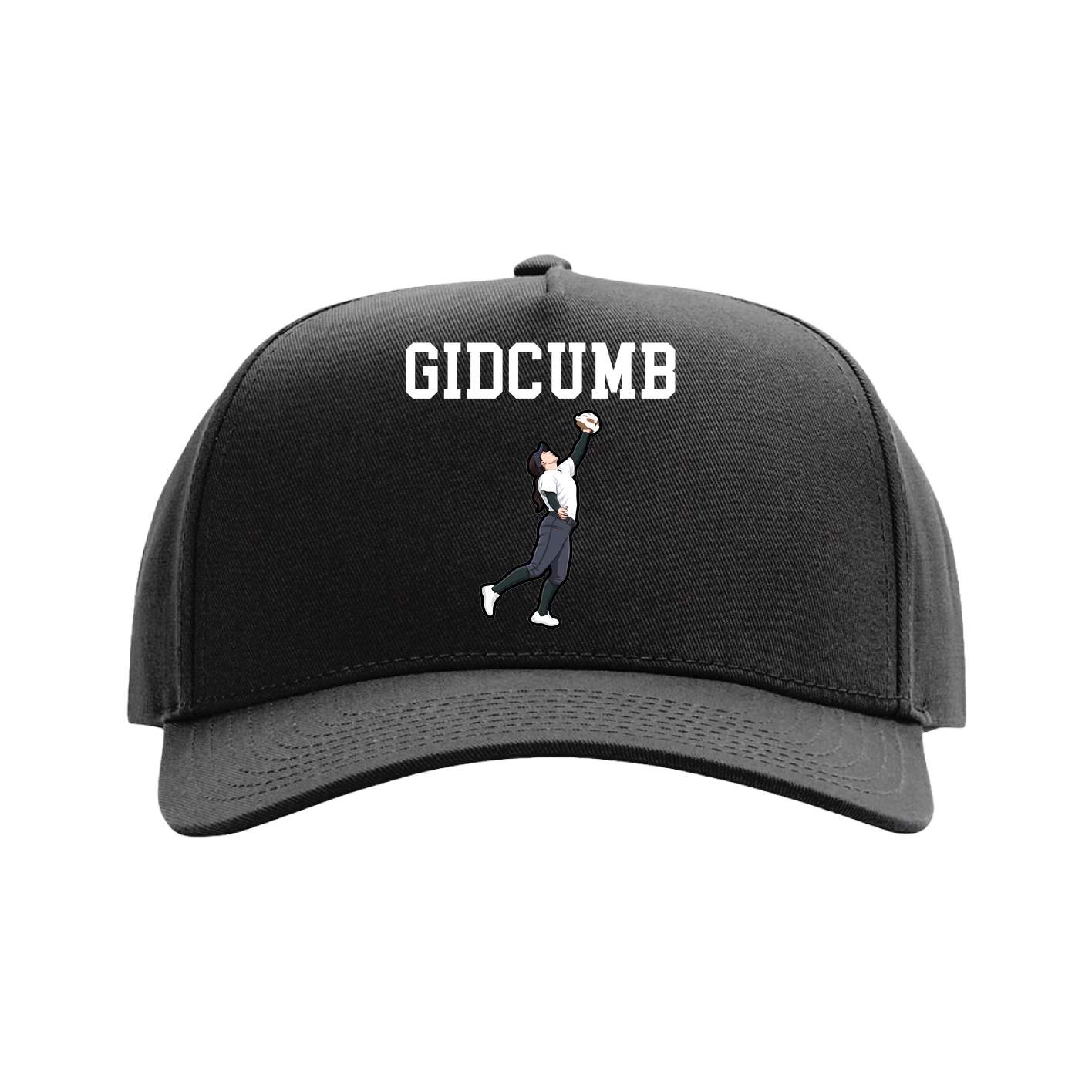 Full Fabric Five-Panel Champ Cap — Shirsey in Black