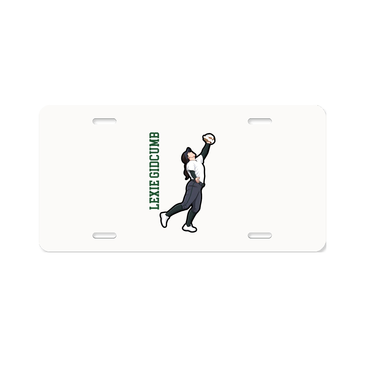 License Plate — Name Vertical in Classic