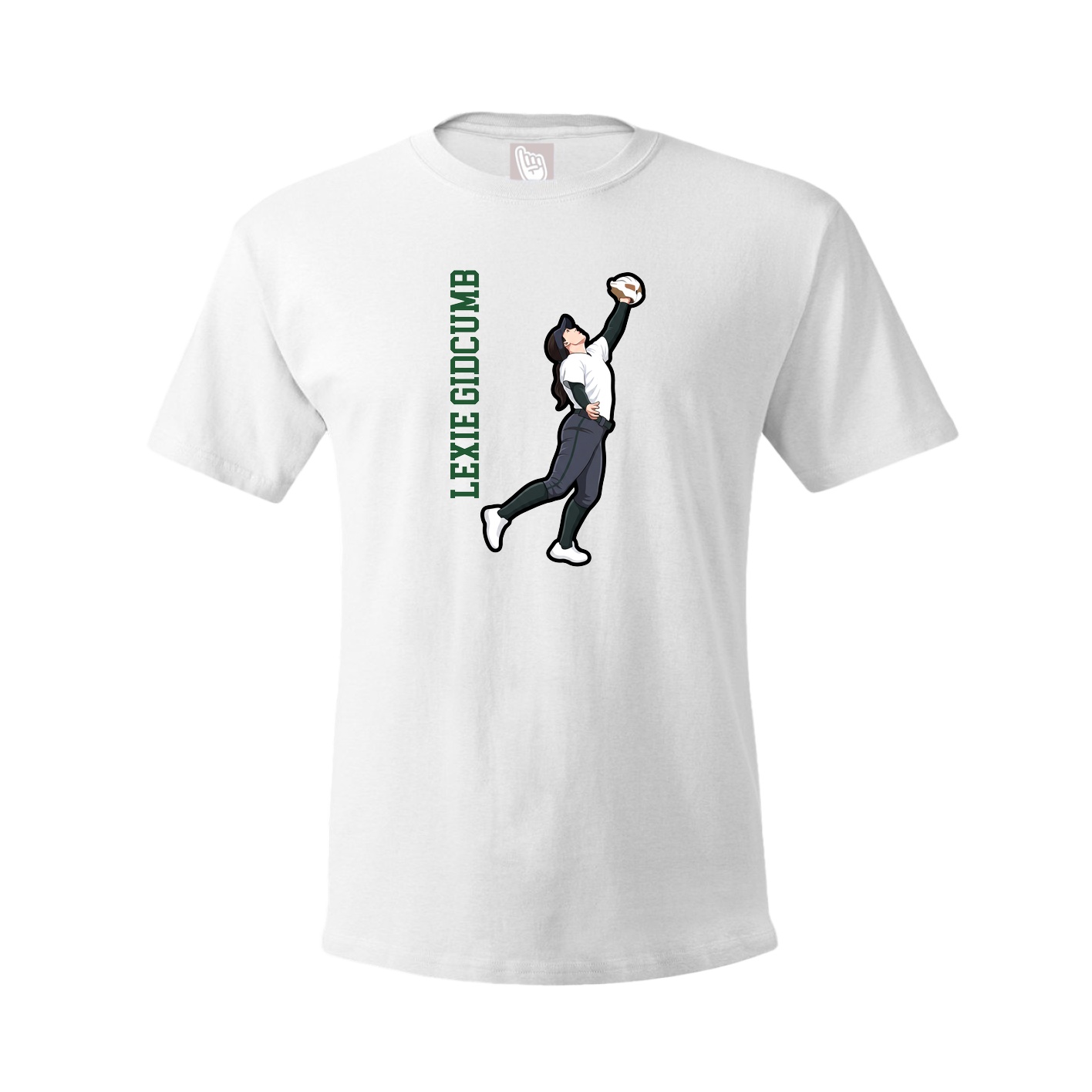 Youth Tee — Name Vertical in White