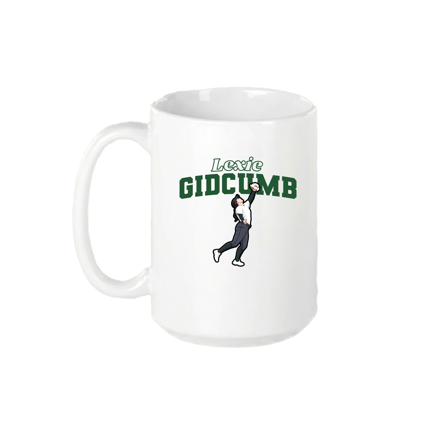 15oz Coffee Mug — Name Arch in White