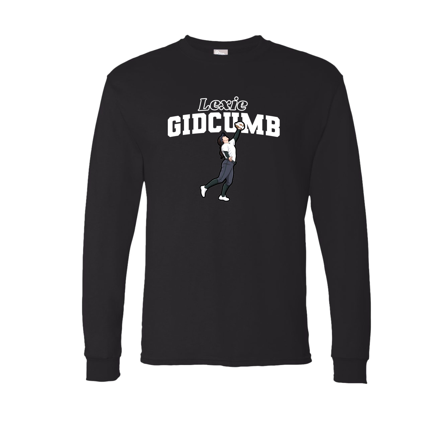 Long Sleeve Tee — Name Arch in Black