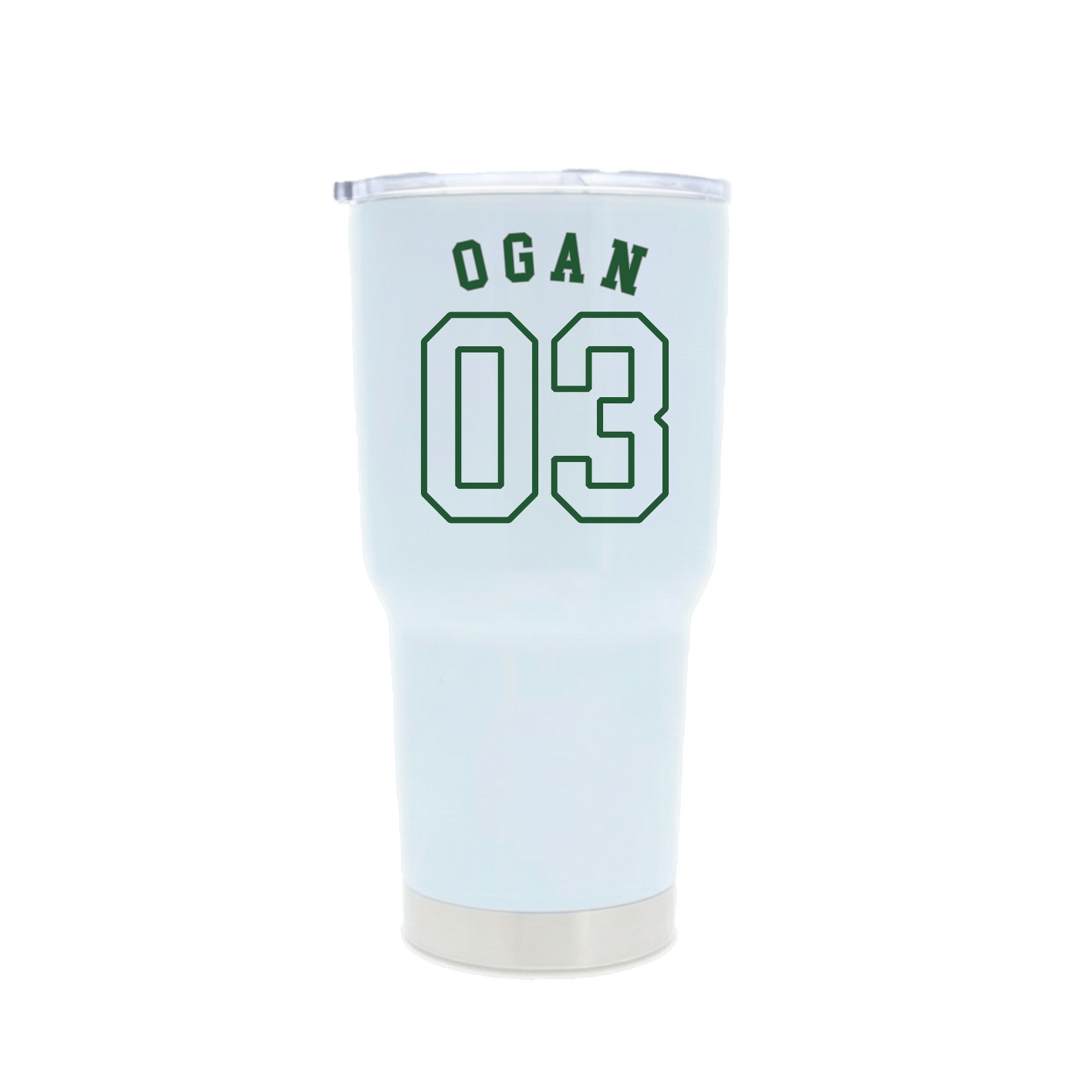 30oz Stainless Steel Tumbler — Shirsey Arch in White