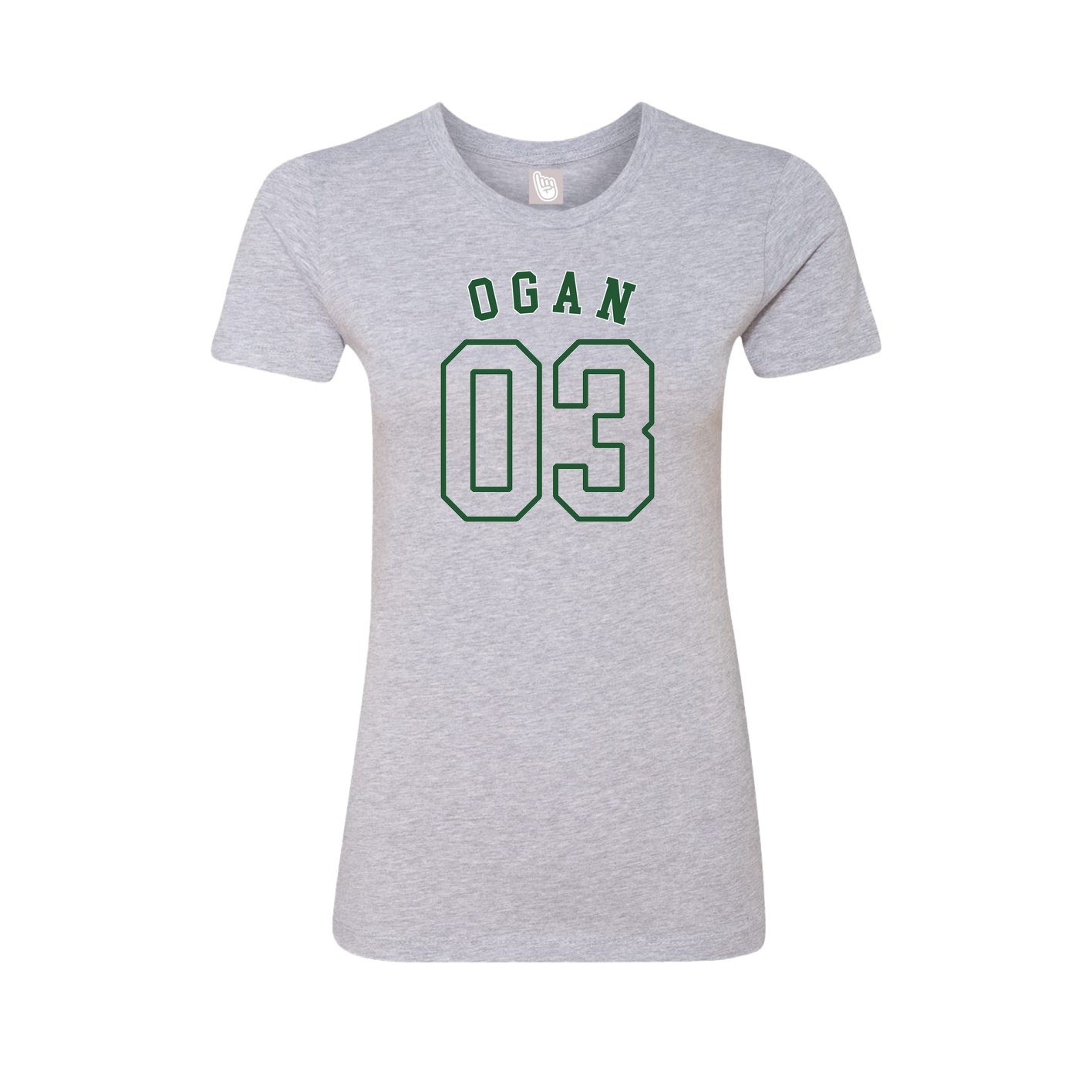 Fitted Women's Tee — Shirsey Arch in Grey