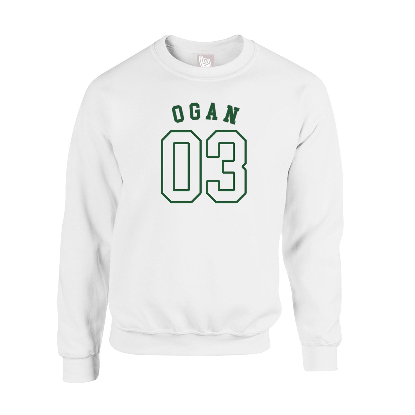 Fleece Crew — Shirsey Arch in White