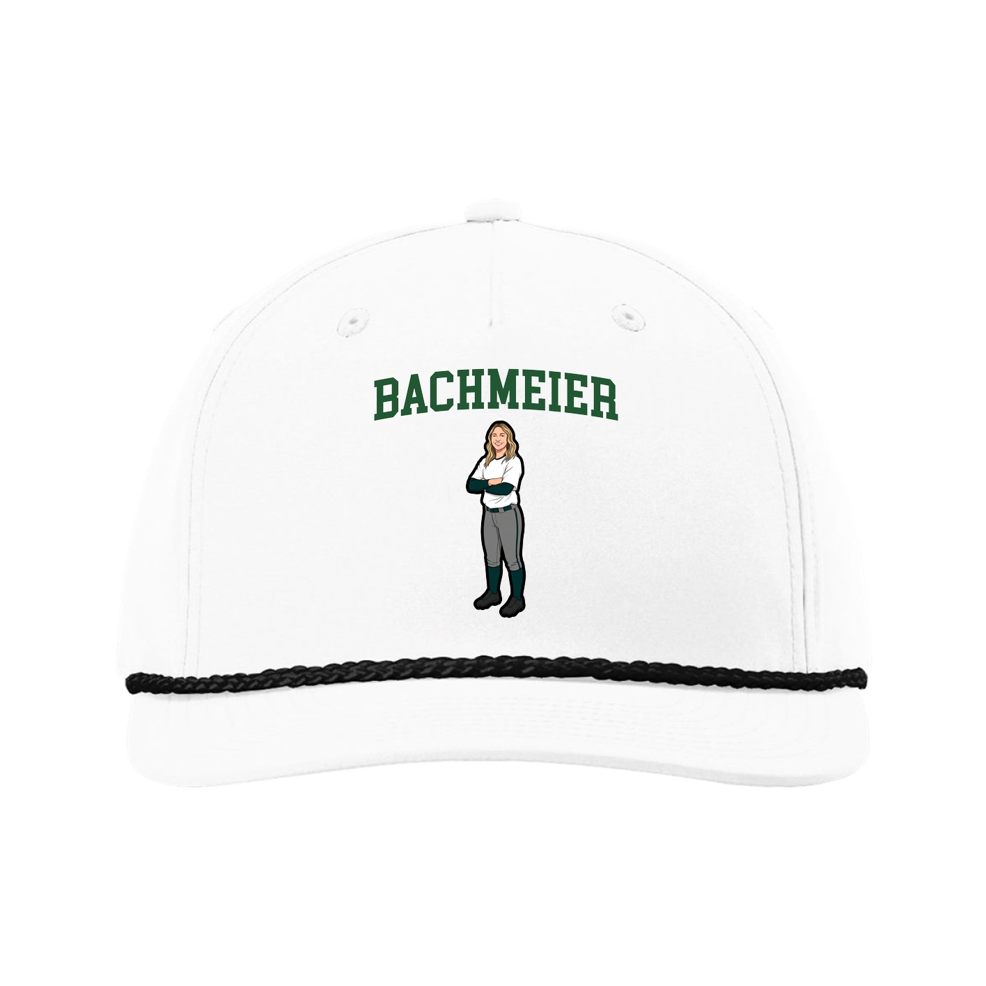 Five-Panel Classic Rope Cap — Shirsey in White