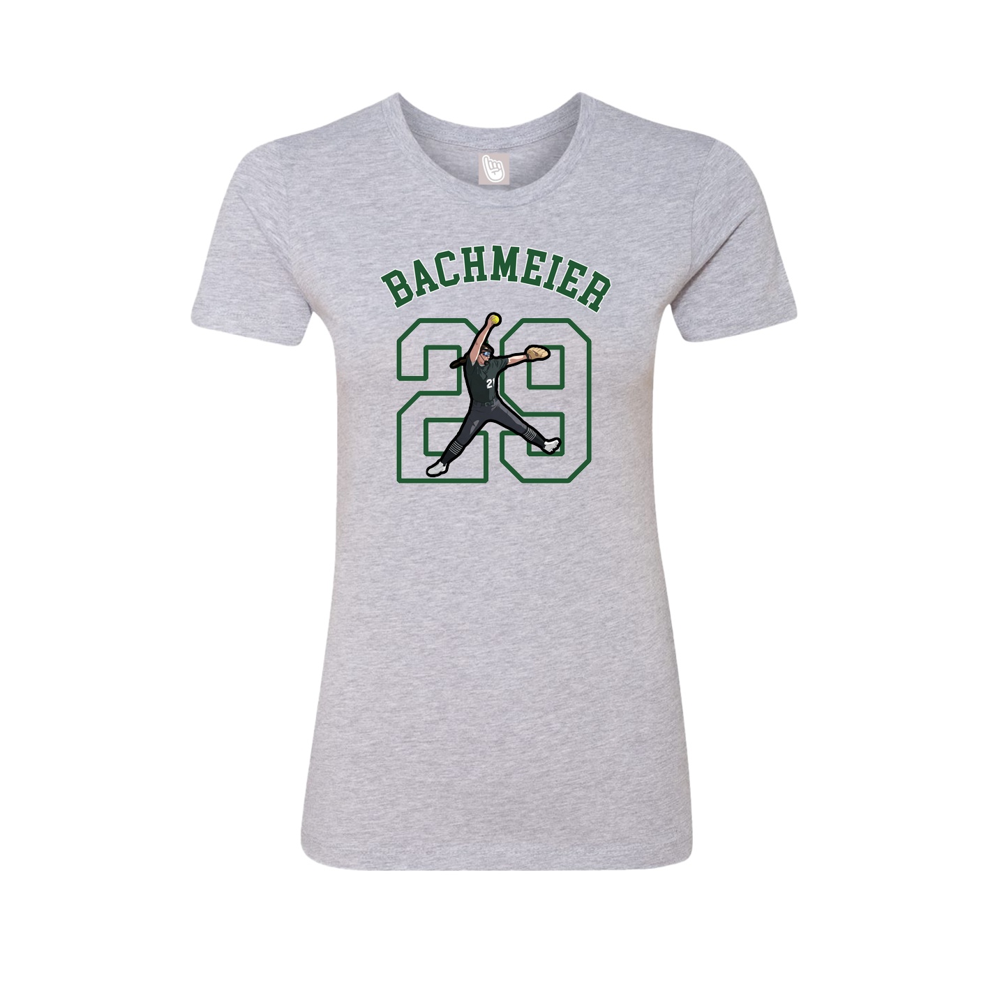 Fitted Women's Tee — Shirsey Arch in Grey