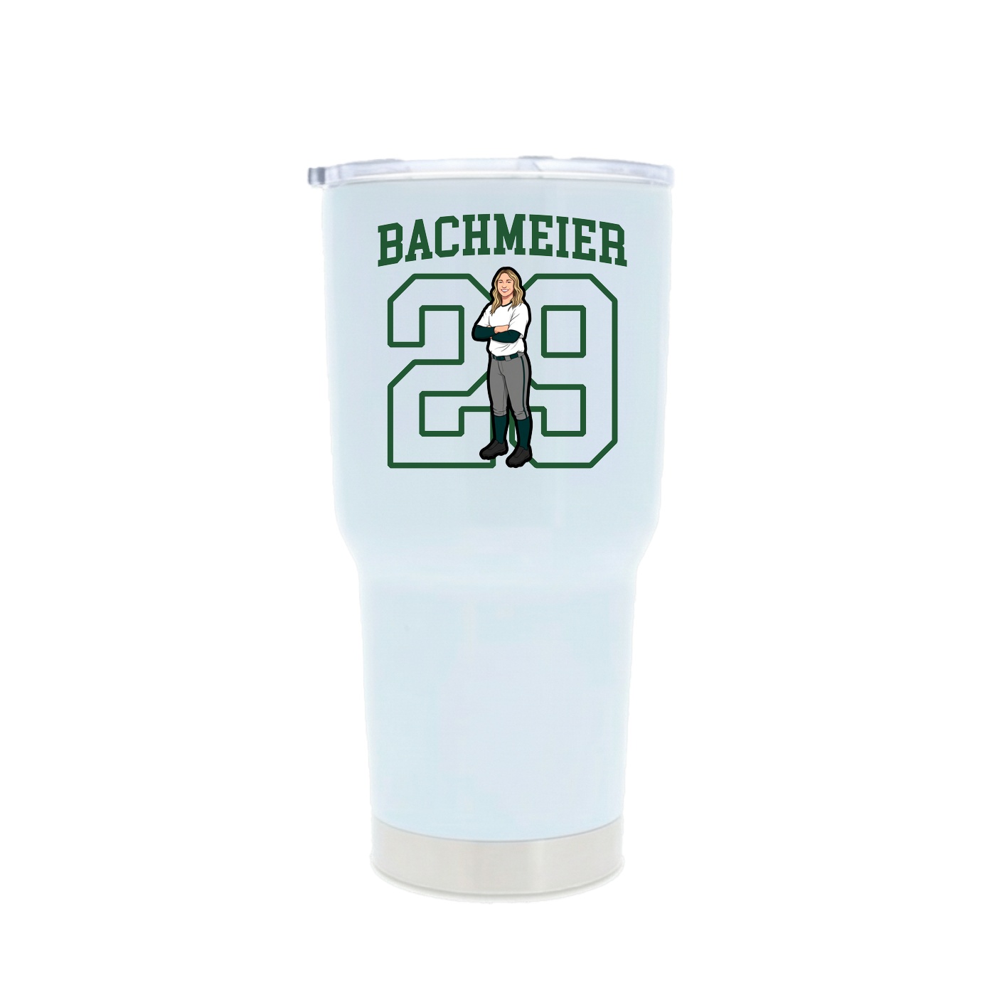 30oz Stainless Steel Tumbler — Shirsey in White