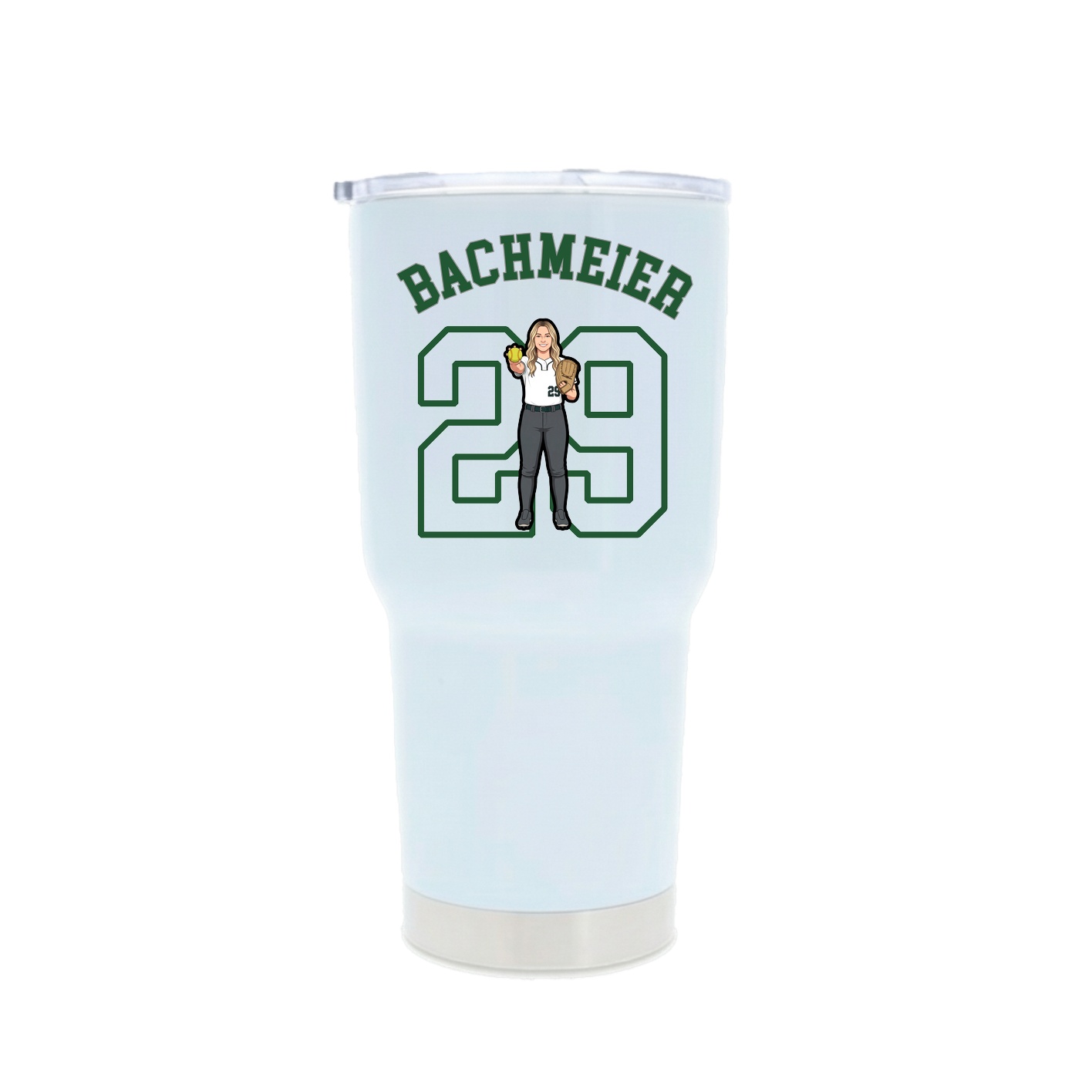 30oz Stainless Steel Tumbler — Shirsey Arch in White