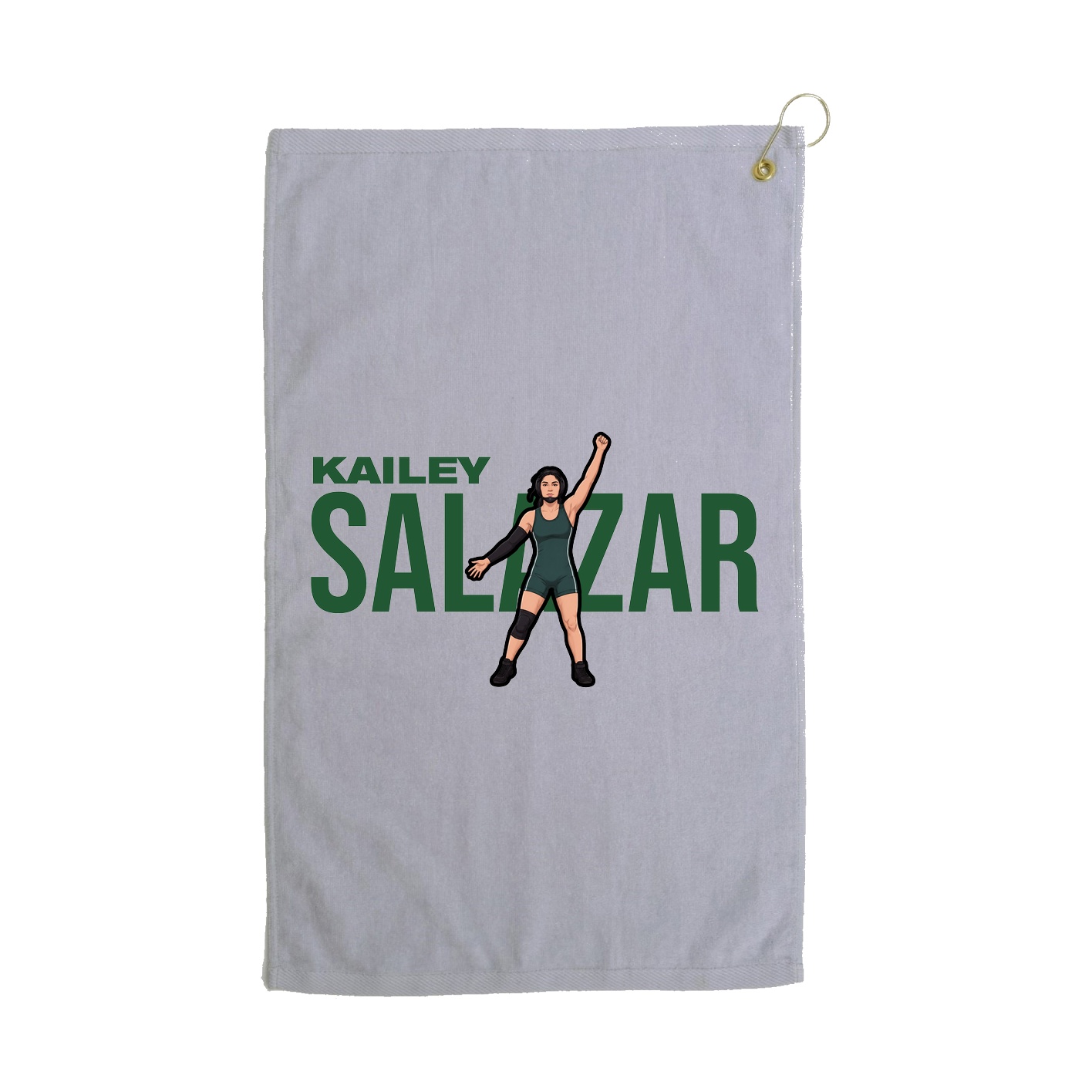 Golf Towel — Player Name in Grey