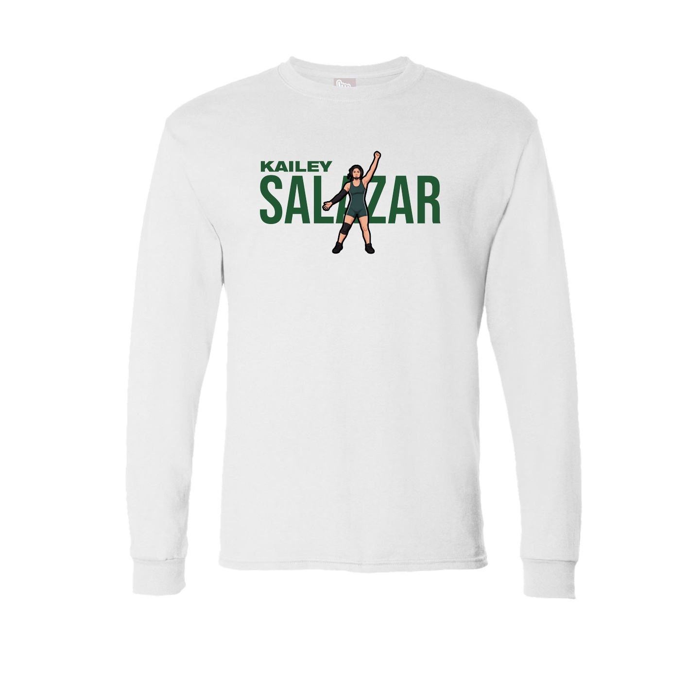 Long Sleeve Tee — Player Name in White
