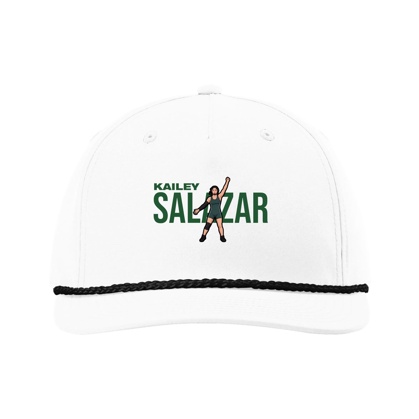 Five-Panel Classic Rope Cap — Player Name in White
