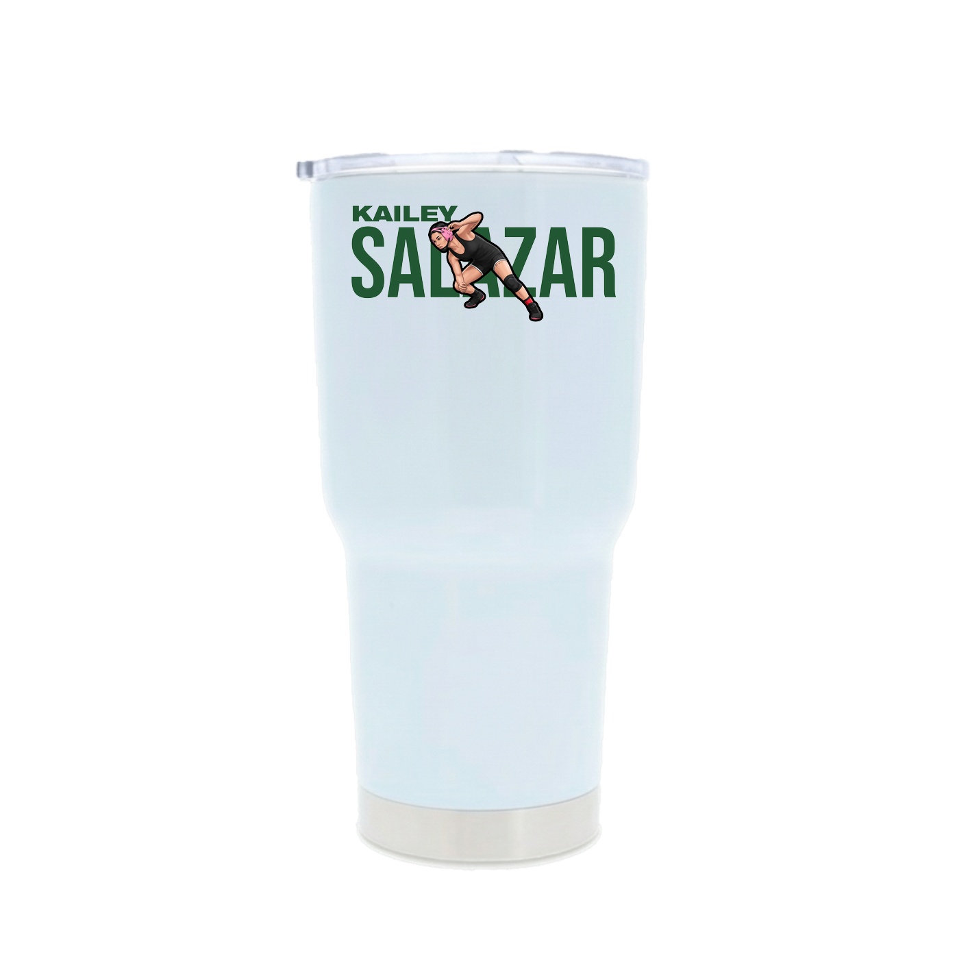 30oz Stainless Steel Tumbler — Player Name in White