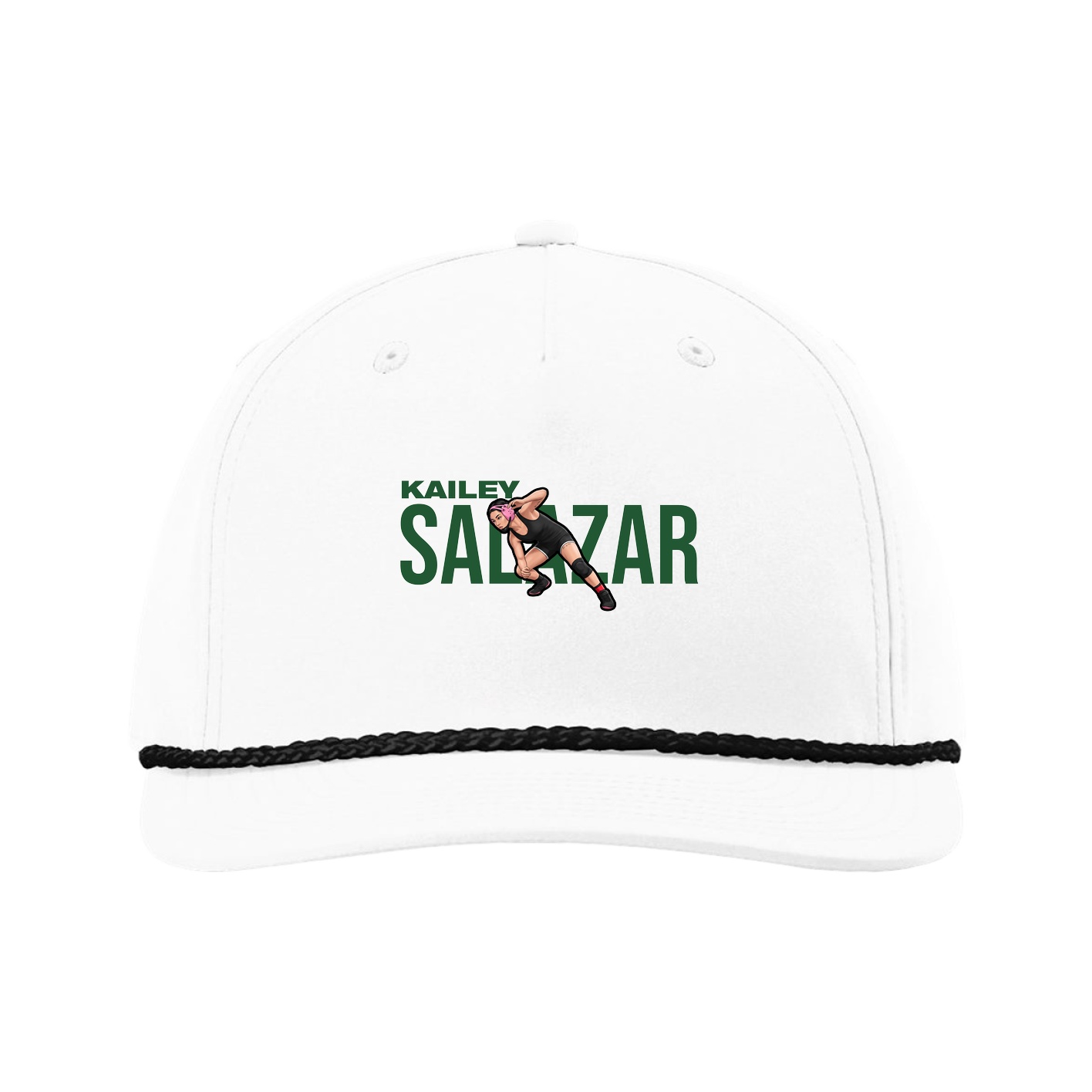 Five-Panel Classic Rope Cap — Player Name in White