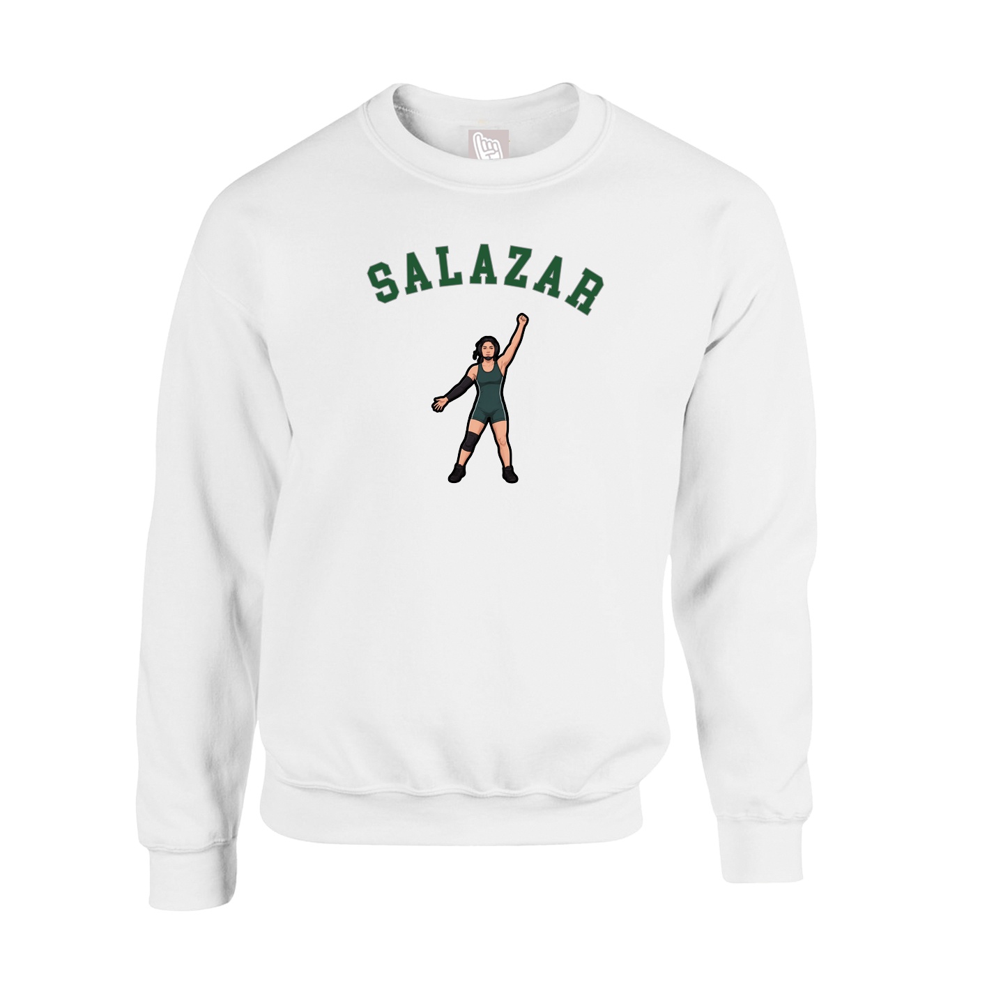 Fleece Crew — Shirsey Arch in White