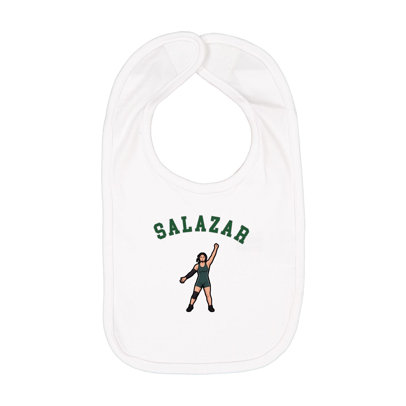 Infant Bib — Shirsey Arch in White