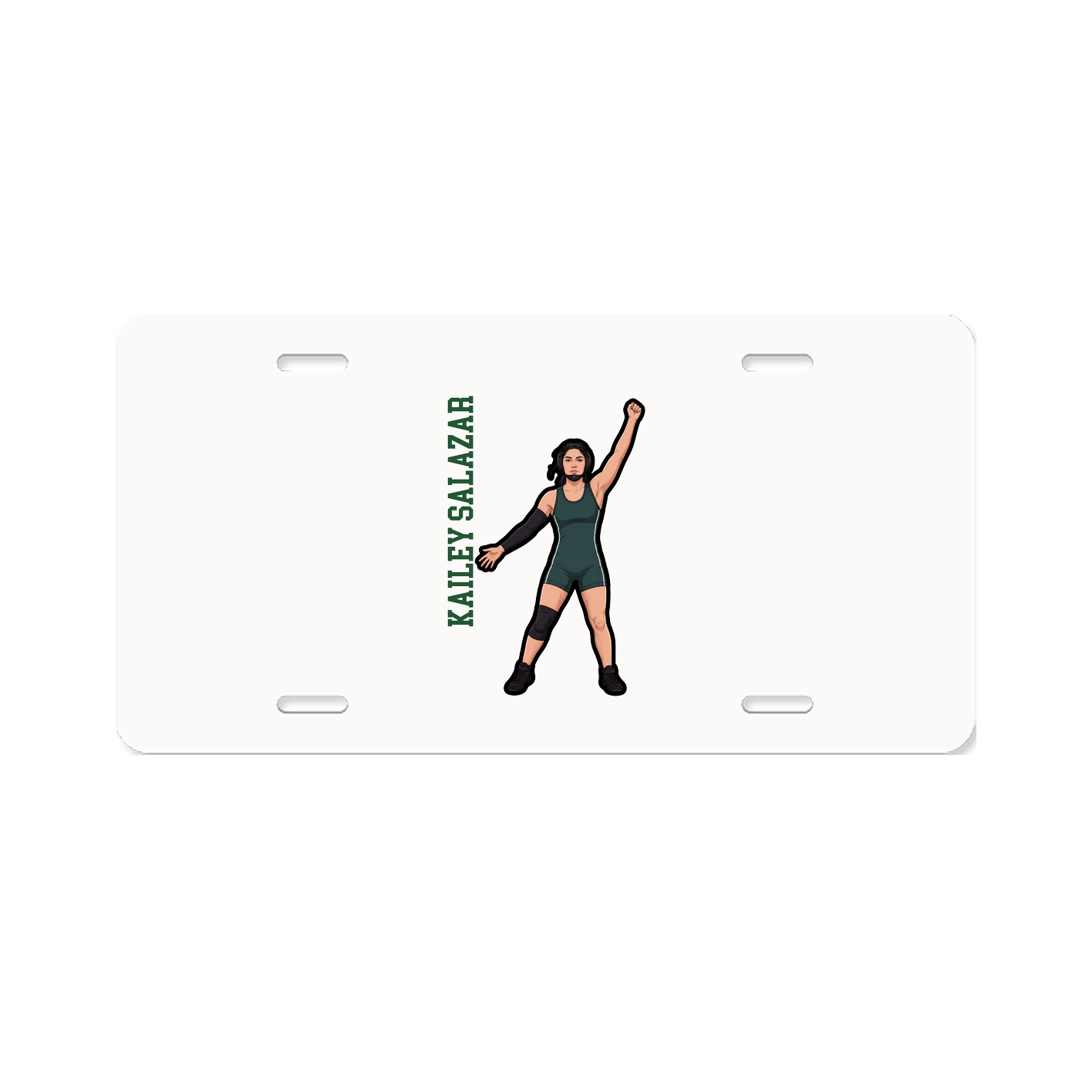 License Plate — Name Vertical in Classic
