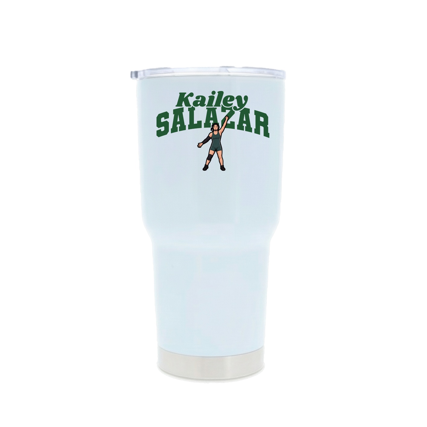 30oz Stainless Steel Tumbler — Signature Arch in White
