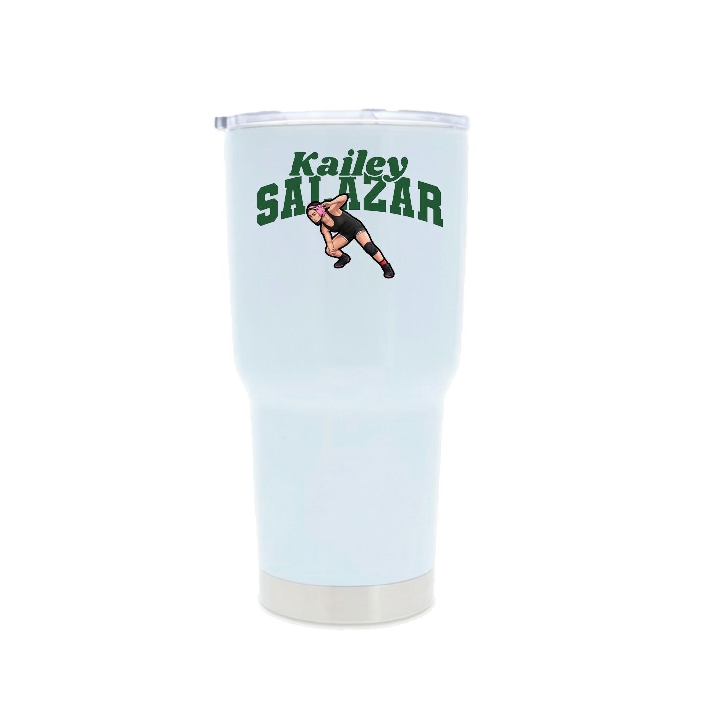 30oz Stainless Steel Tumbler — Signature Arch in White