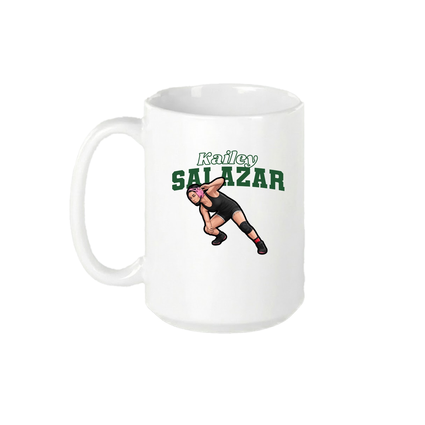 15oz Coffee Mug — Name Arch in White