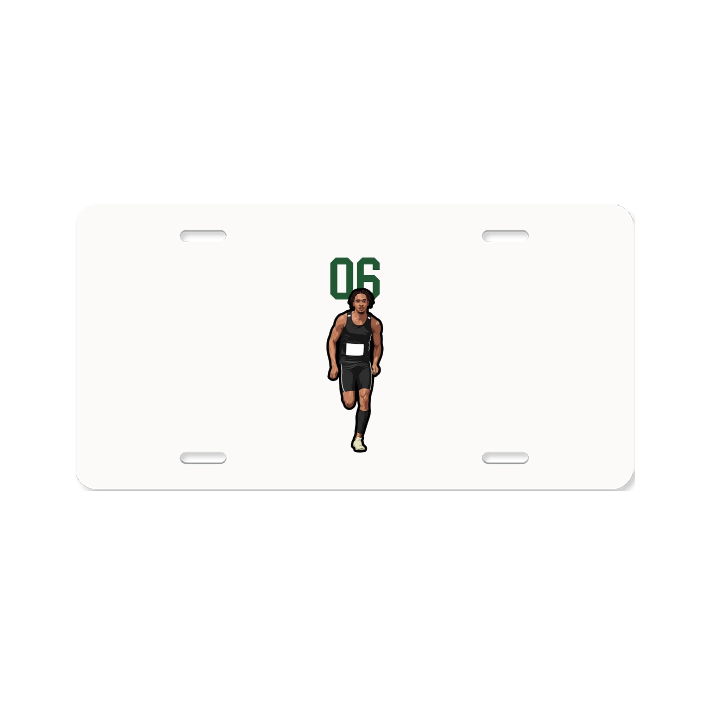 License Plate — Number Top in Classic