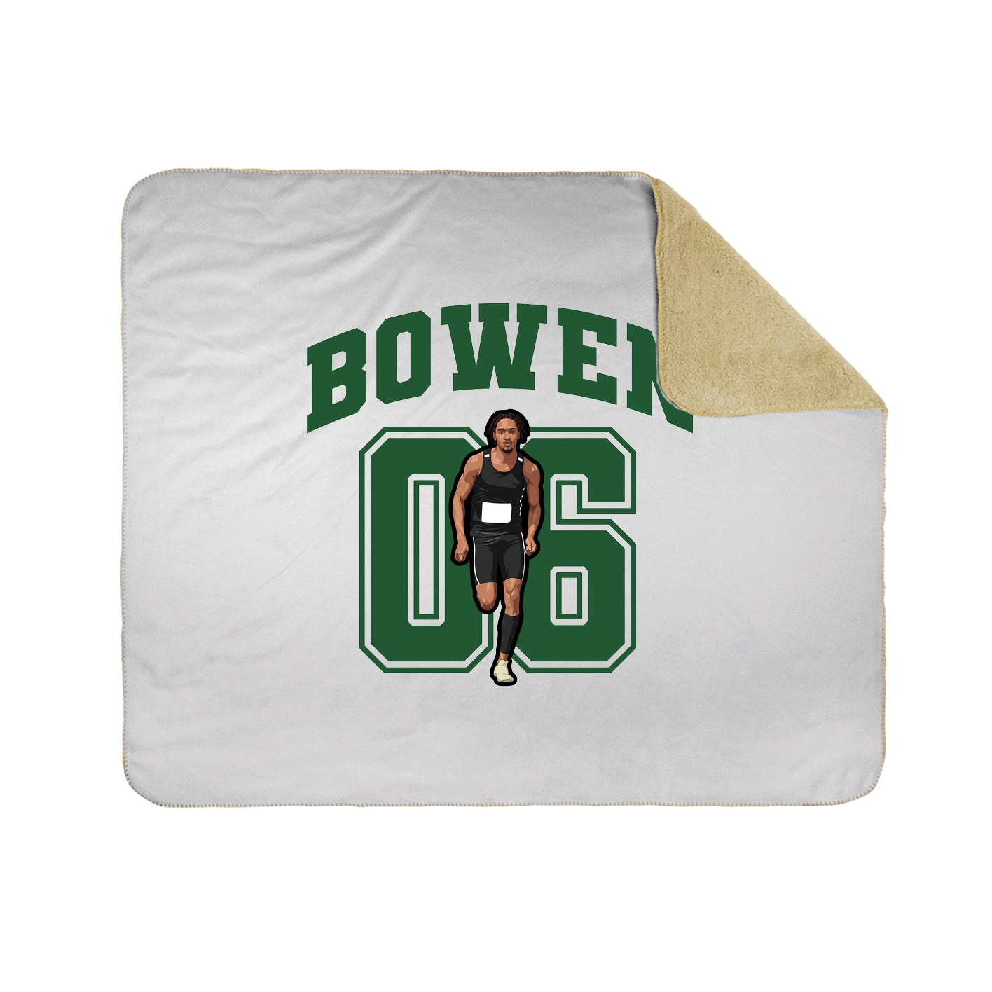 Throw Blanket — Number in White