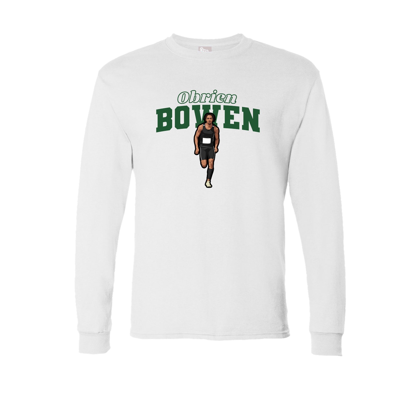 Long Sleeve Tee — Name Arch in White