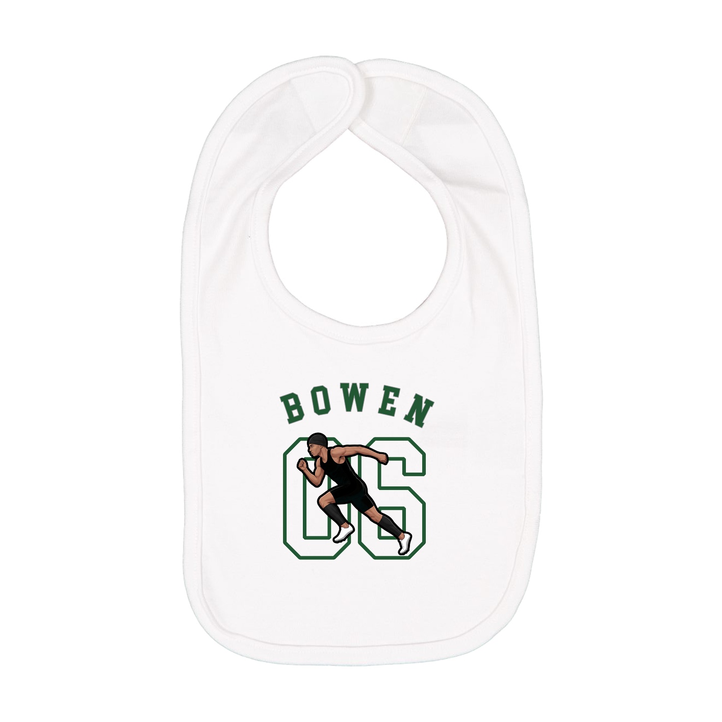 Infant Bib — Shirsey Arch in White