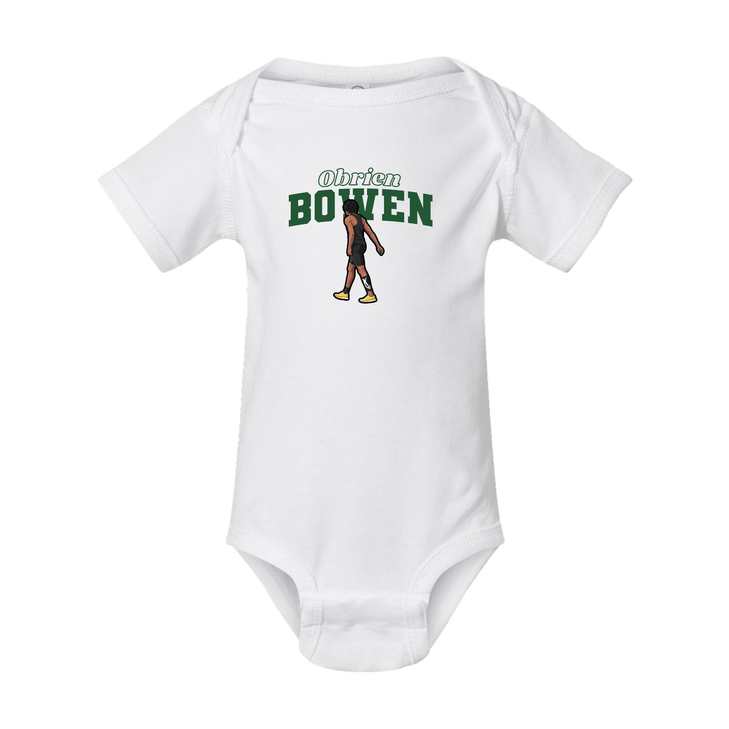 Baby Onesie — Name Arch in White